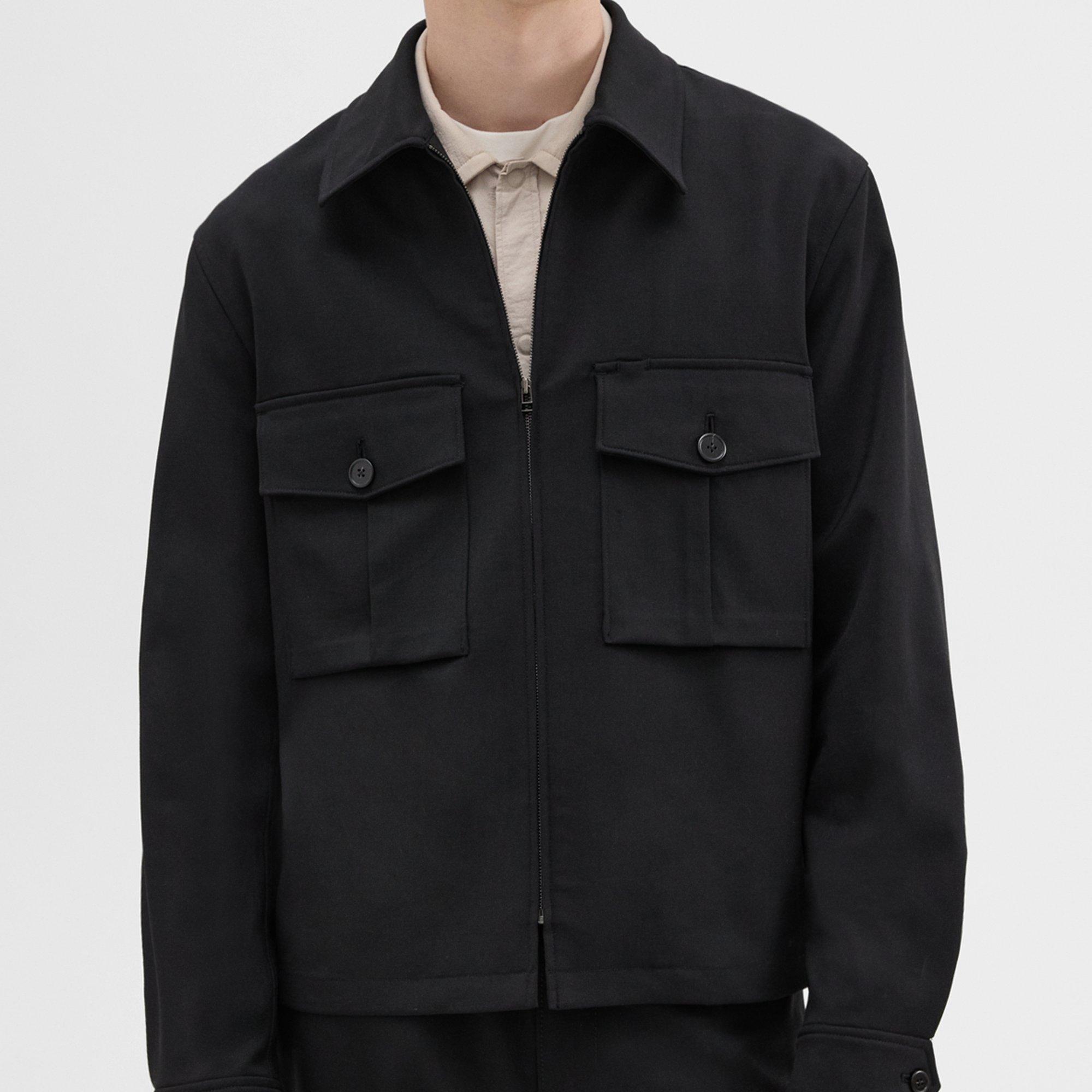 Wool Gabardine Shirt Jacket | Theory Project