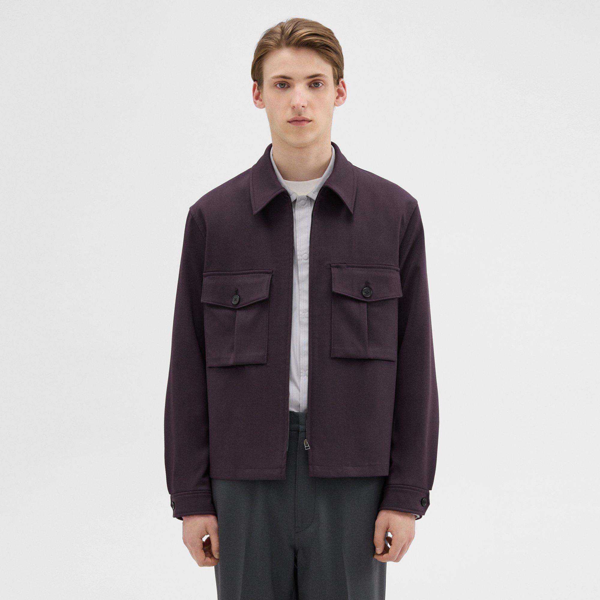 Wool Gabardine Shirt Jacket | Theory Project