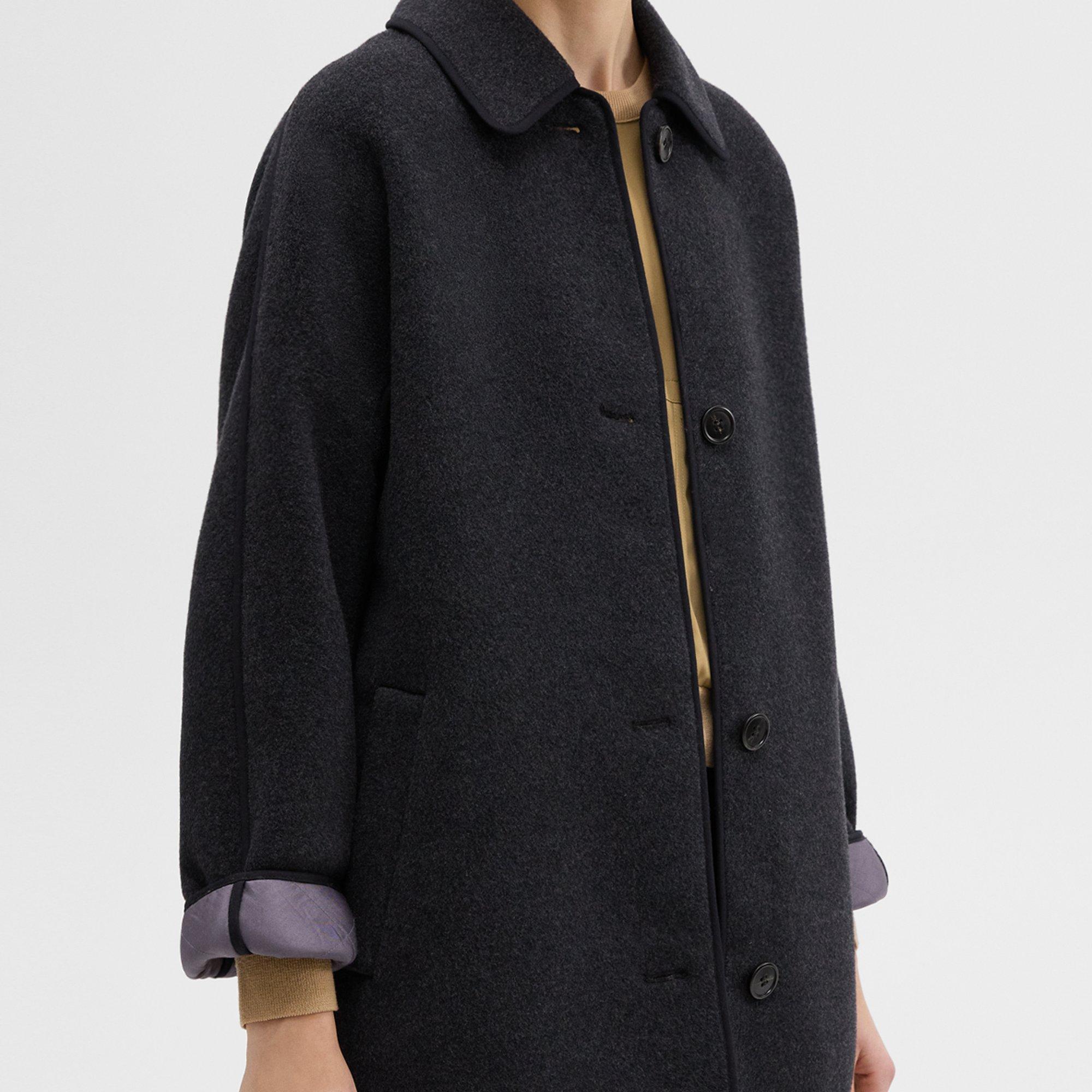 Reversible Recycled Wool Car Coat