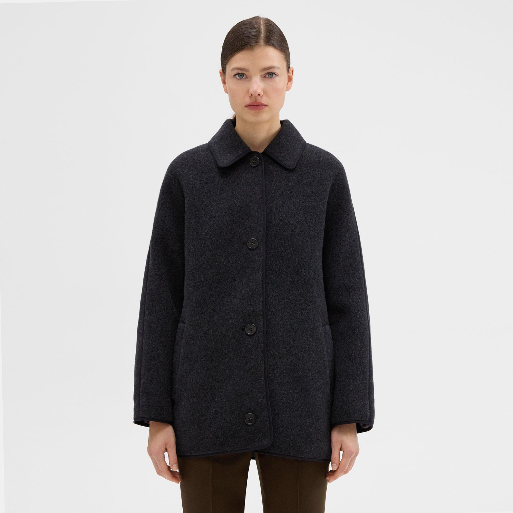 Theory Reversible Recycled Wool Car Coat