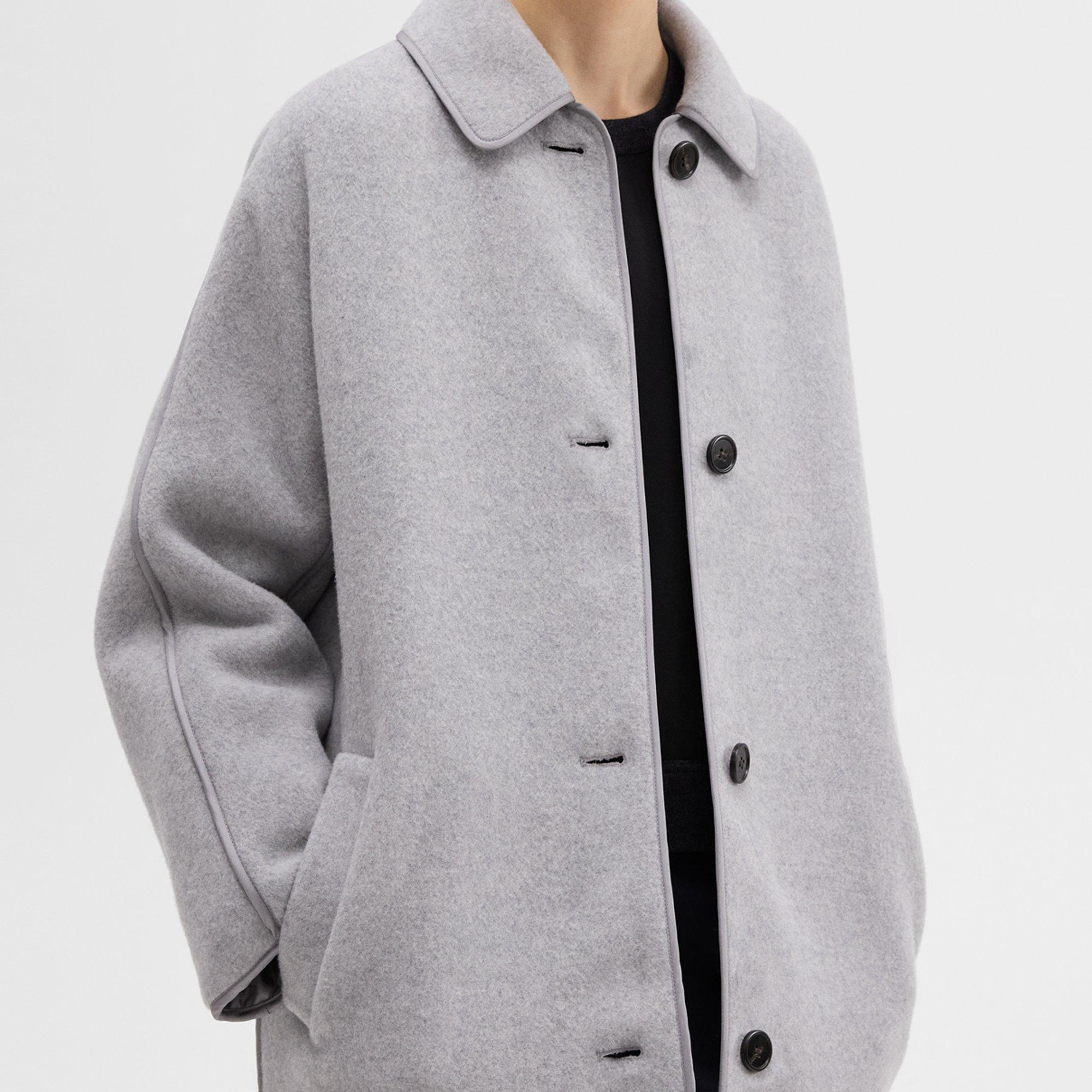 Reversible Recycled Wool Car Coat