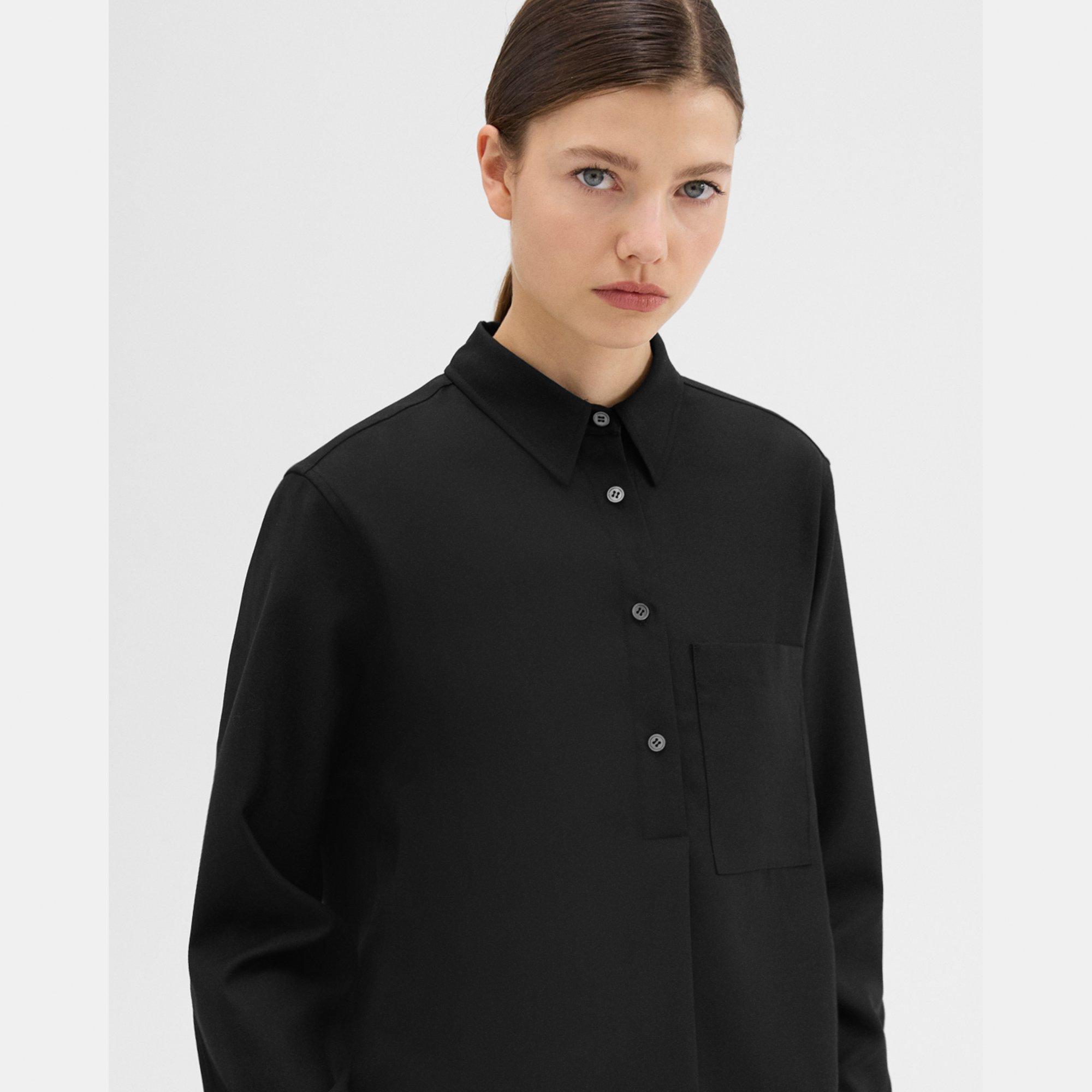 Chemise Décontractée en Laine Vierge