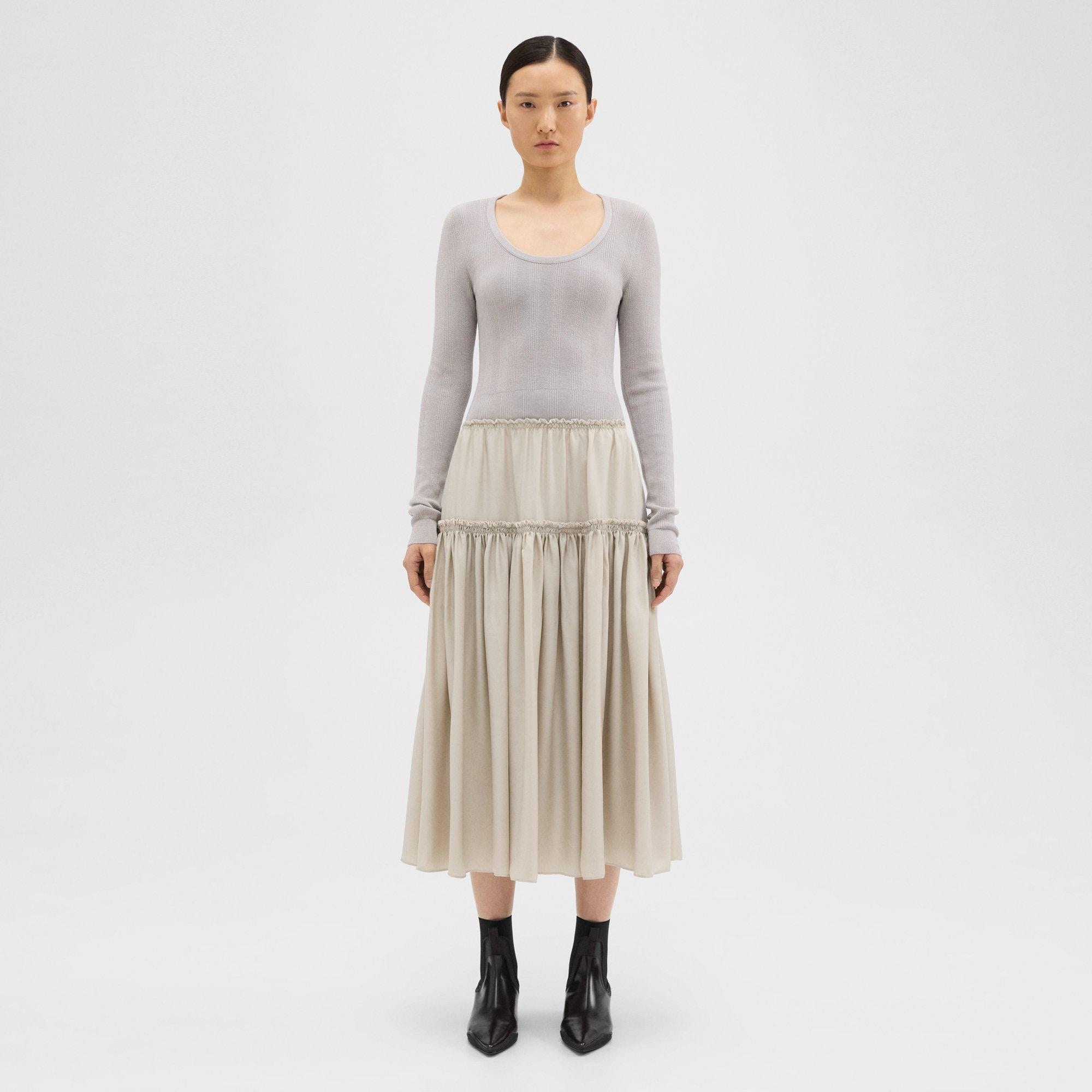 Theory Wool-Viscose Combo Dress