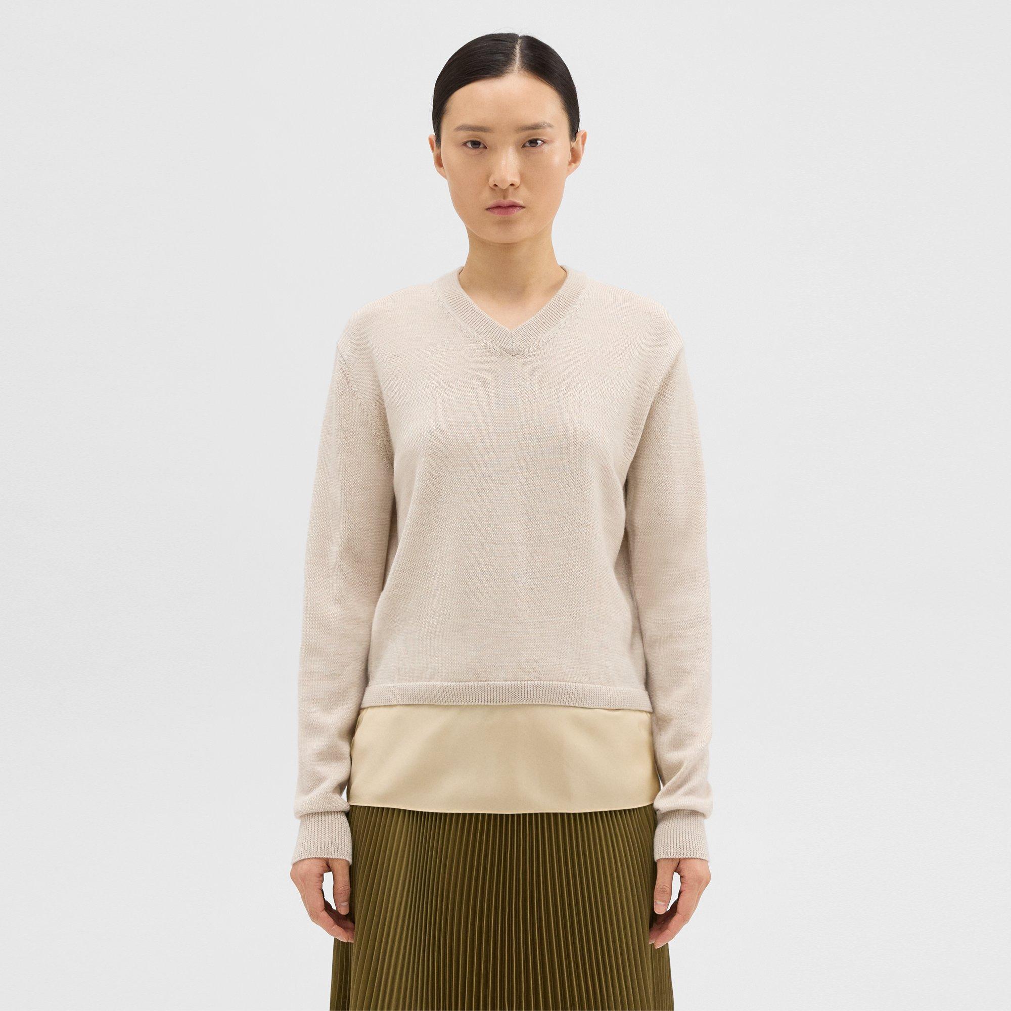 Theory relaxed 2024 v neck pullover