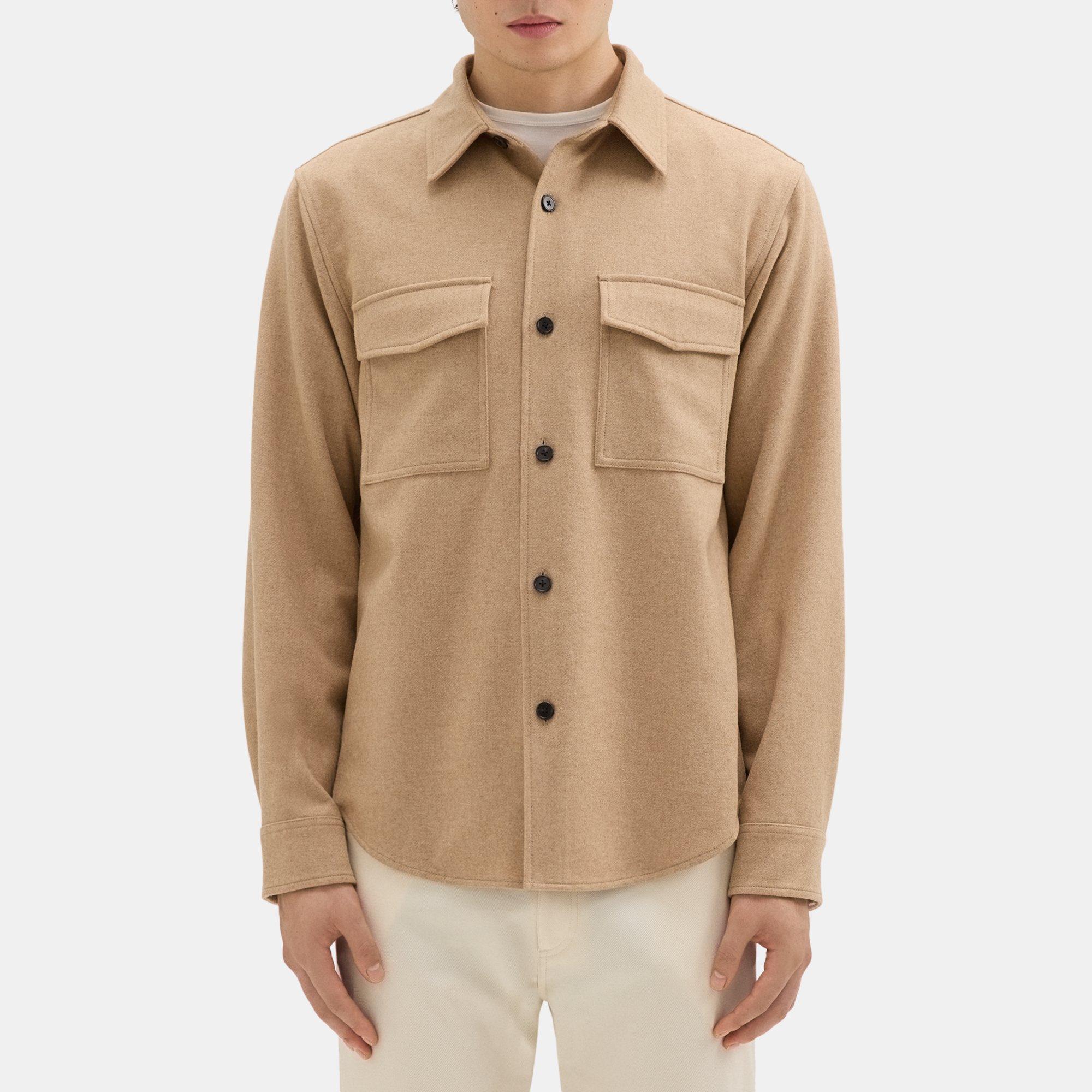 Garvin Shirt Jacket in Recycled Wool-Blend Flannel