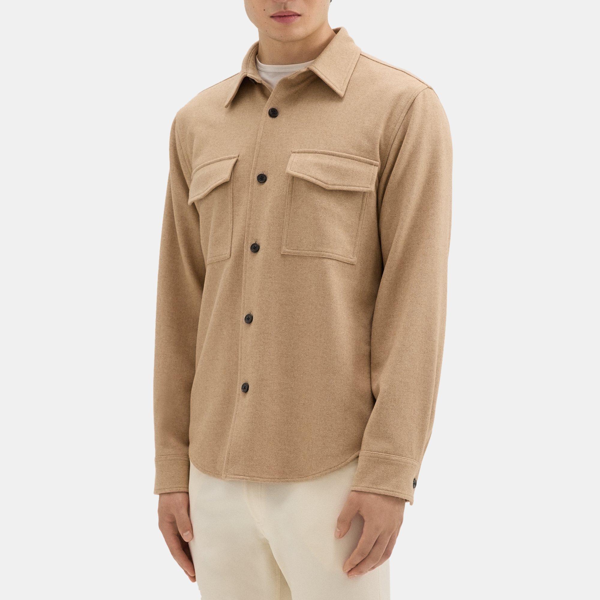 Garvin Shirt Jacket in Recycled Wool-Blend Flannel