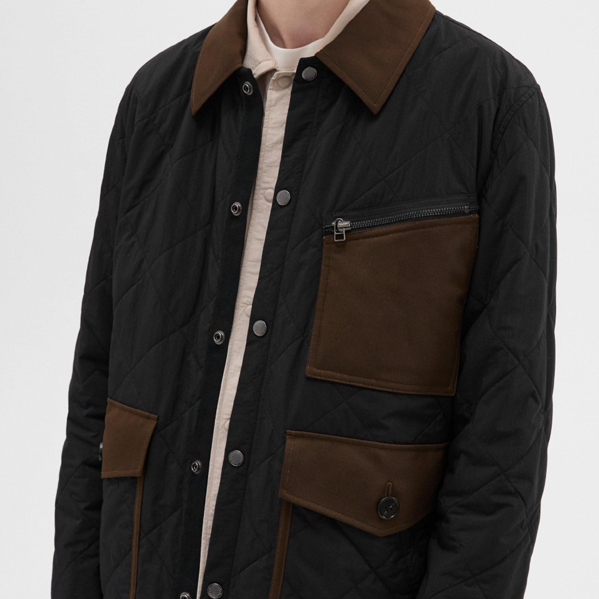 Quilted Feather Nylon Barn Jacket