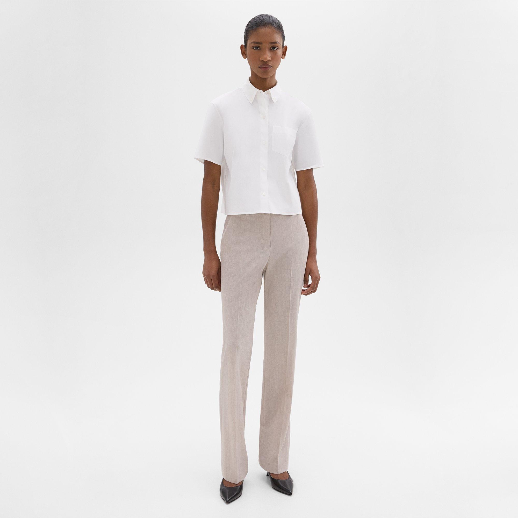 Flared Full-Length Pant in Good Wool