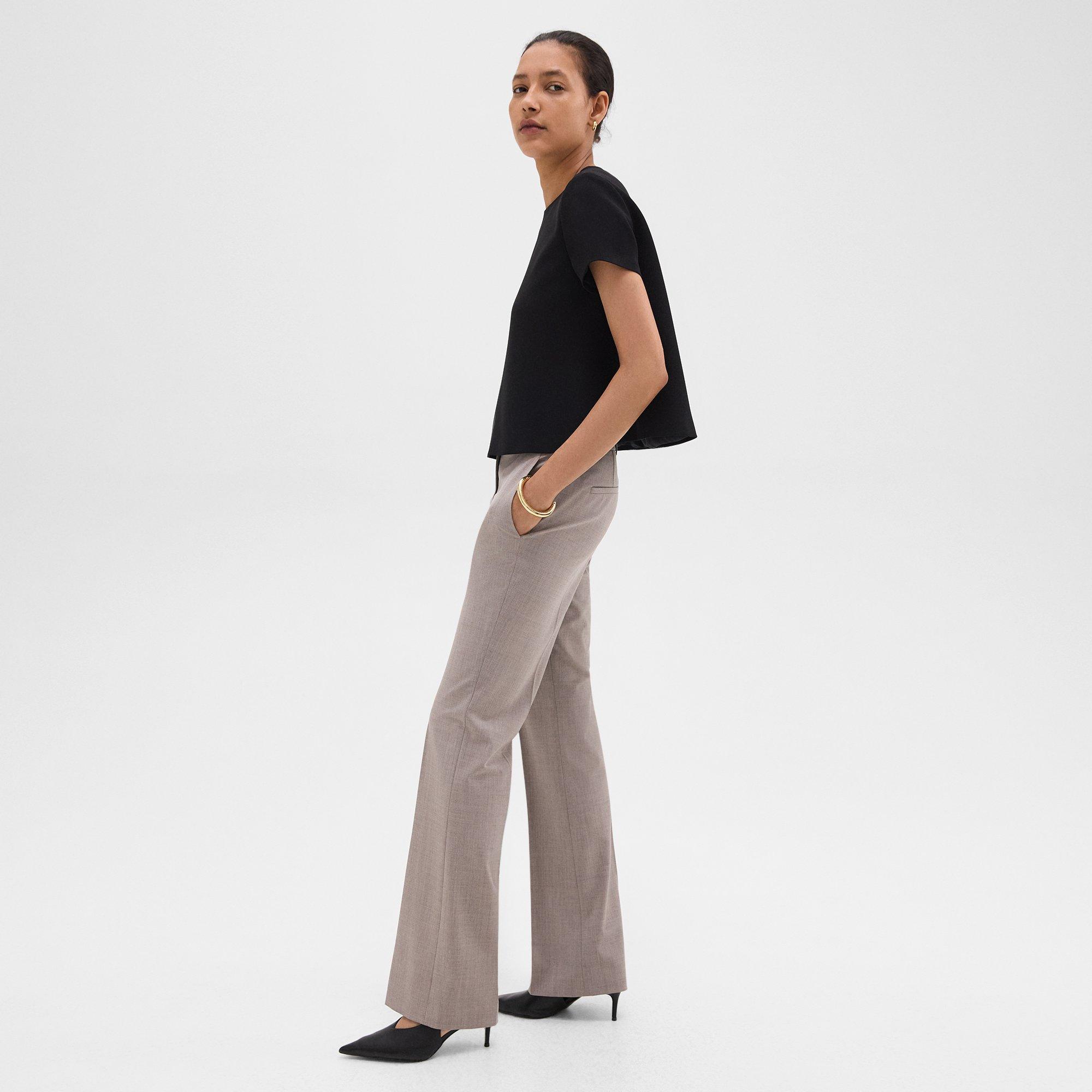 Pantalon Évasé en Good Wool