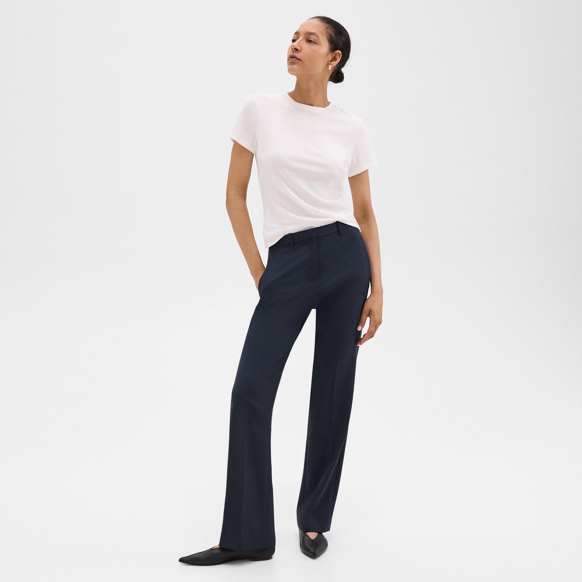 Flared Full-Length Pant in Good Wool