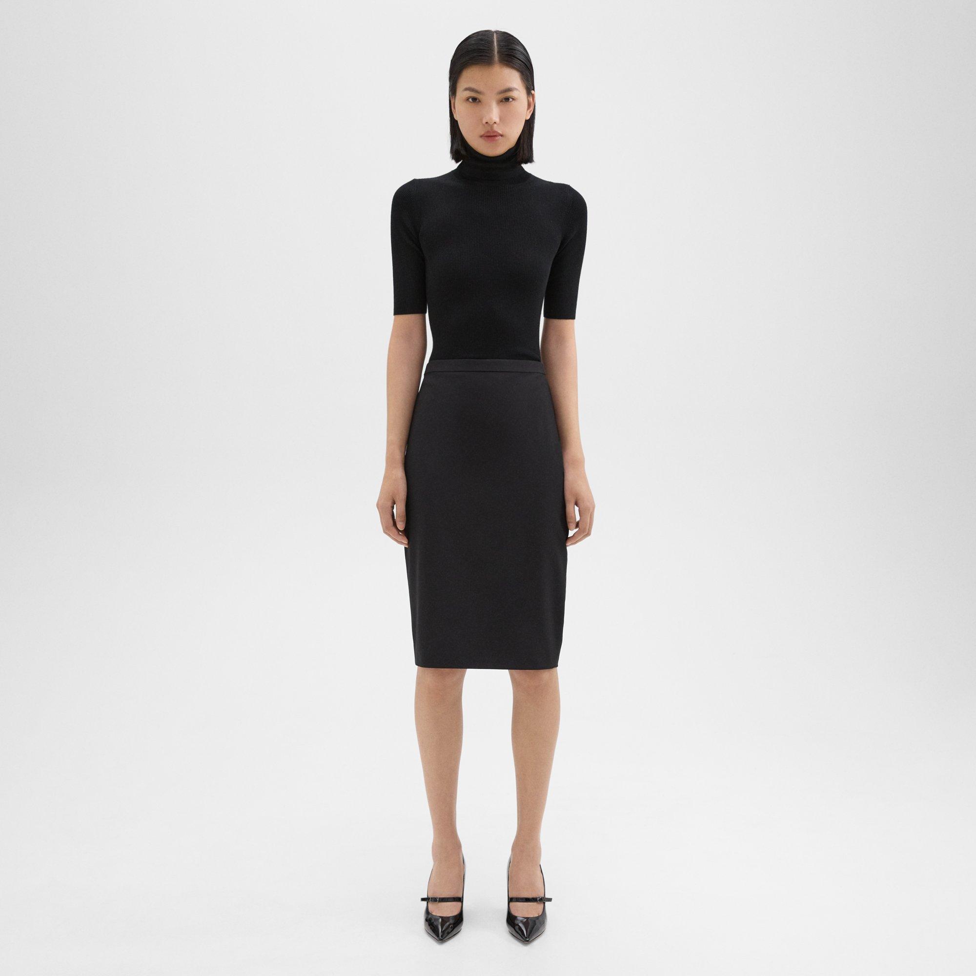 Slim Pencil Skirt in Good Wool