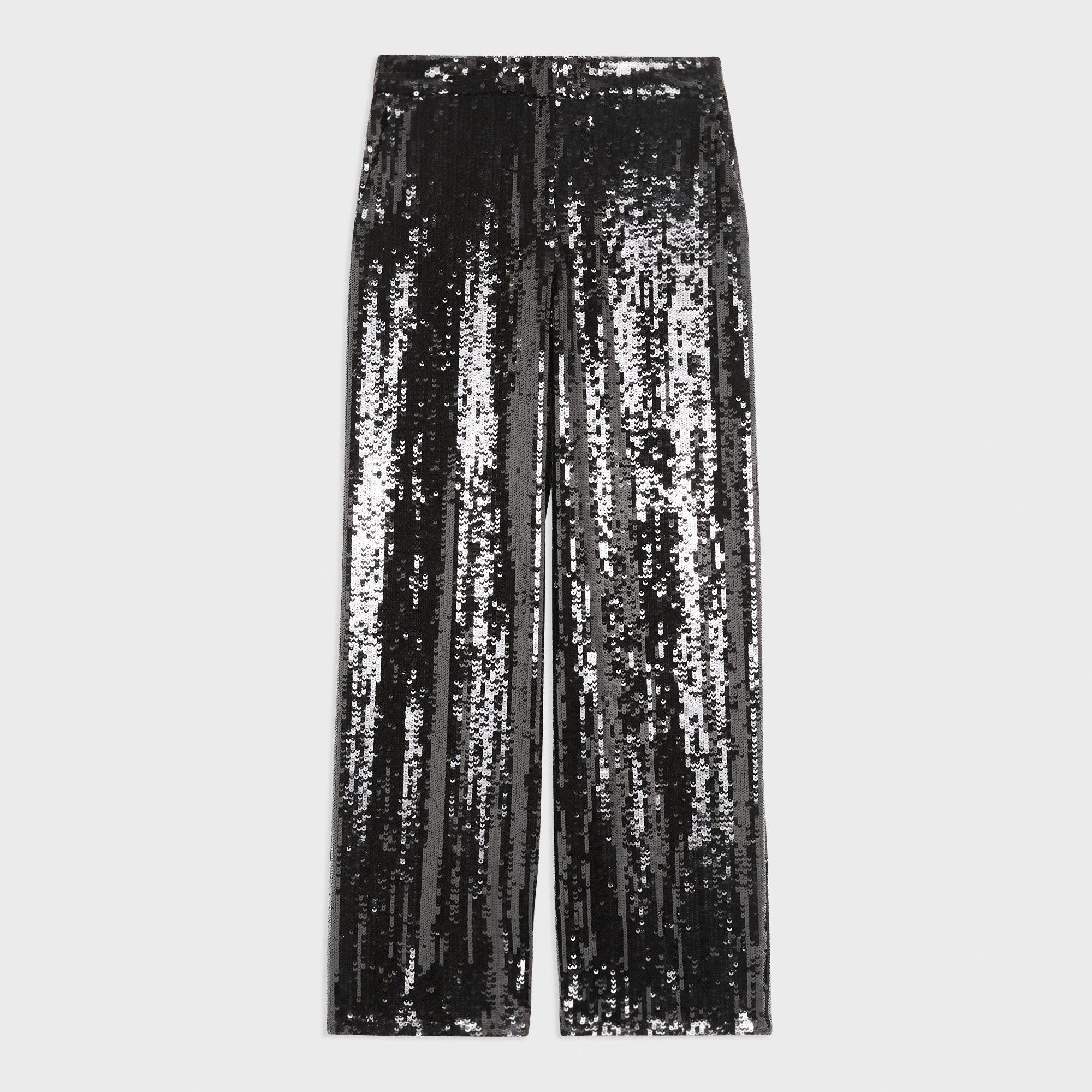 Relaxed Straight Pant in Recycled Sequins