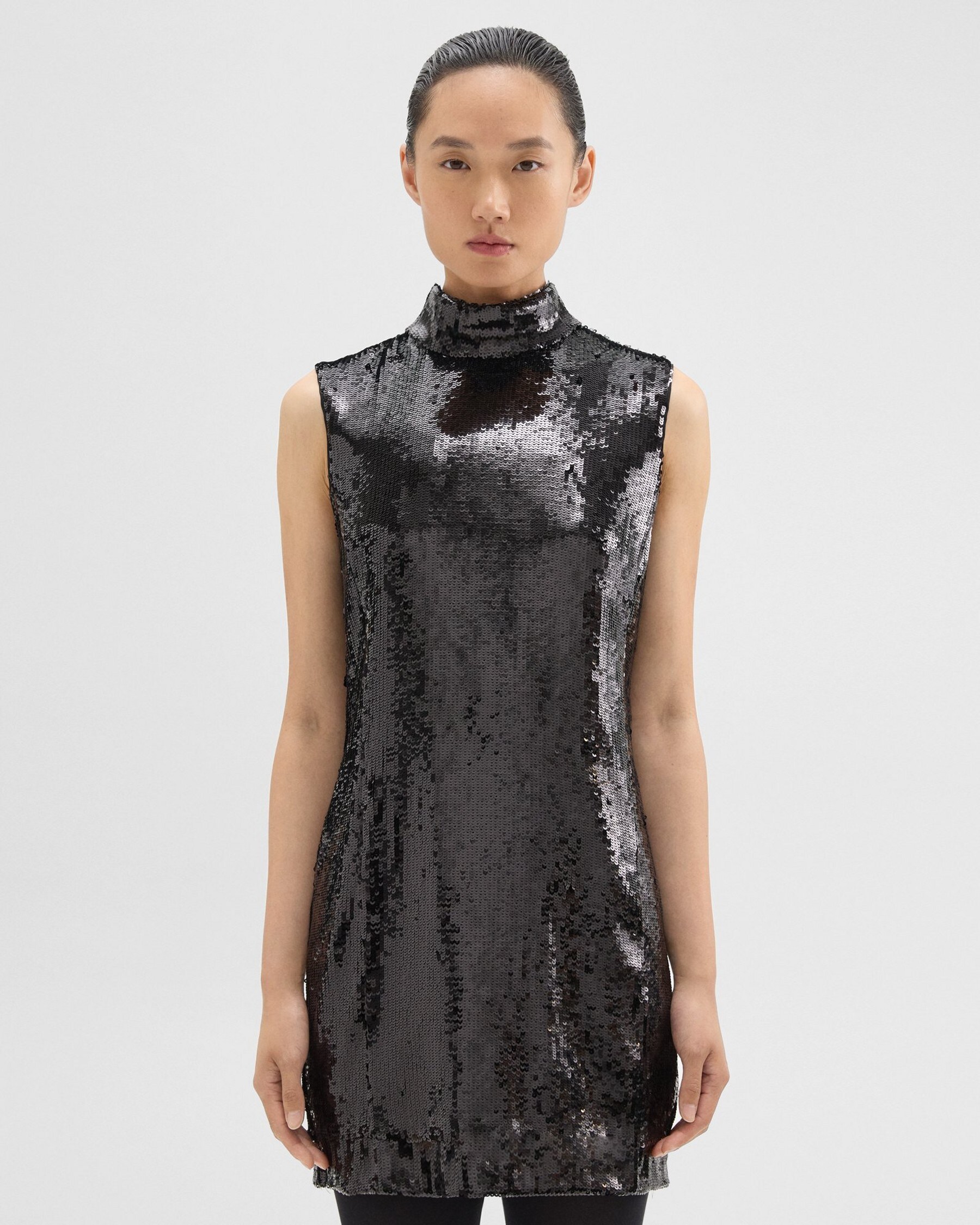 Theory Shift Dress in Recycled Sequins