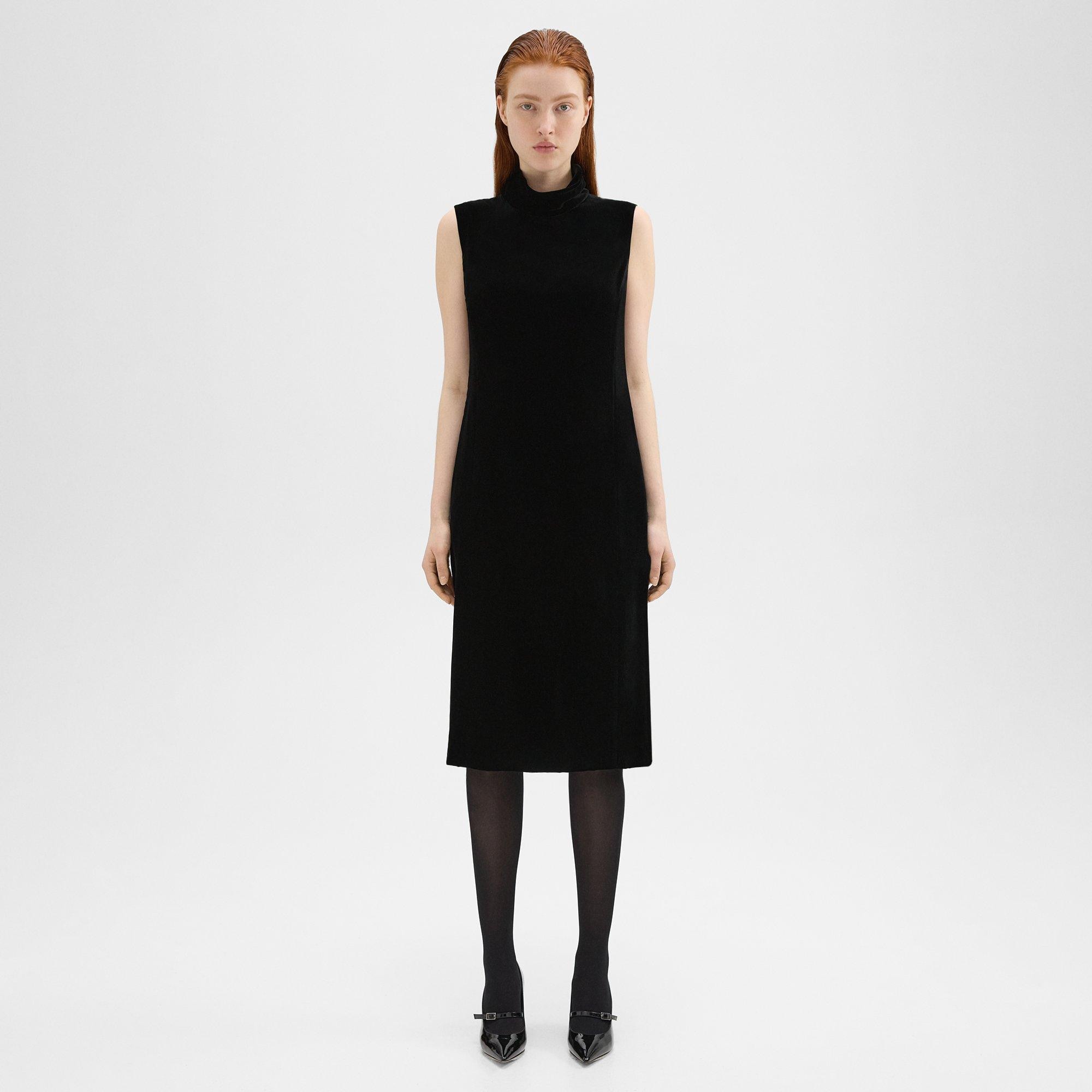 Theory Shift Dress in Stretch Velvet