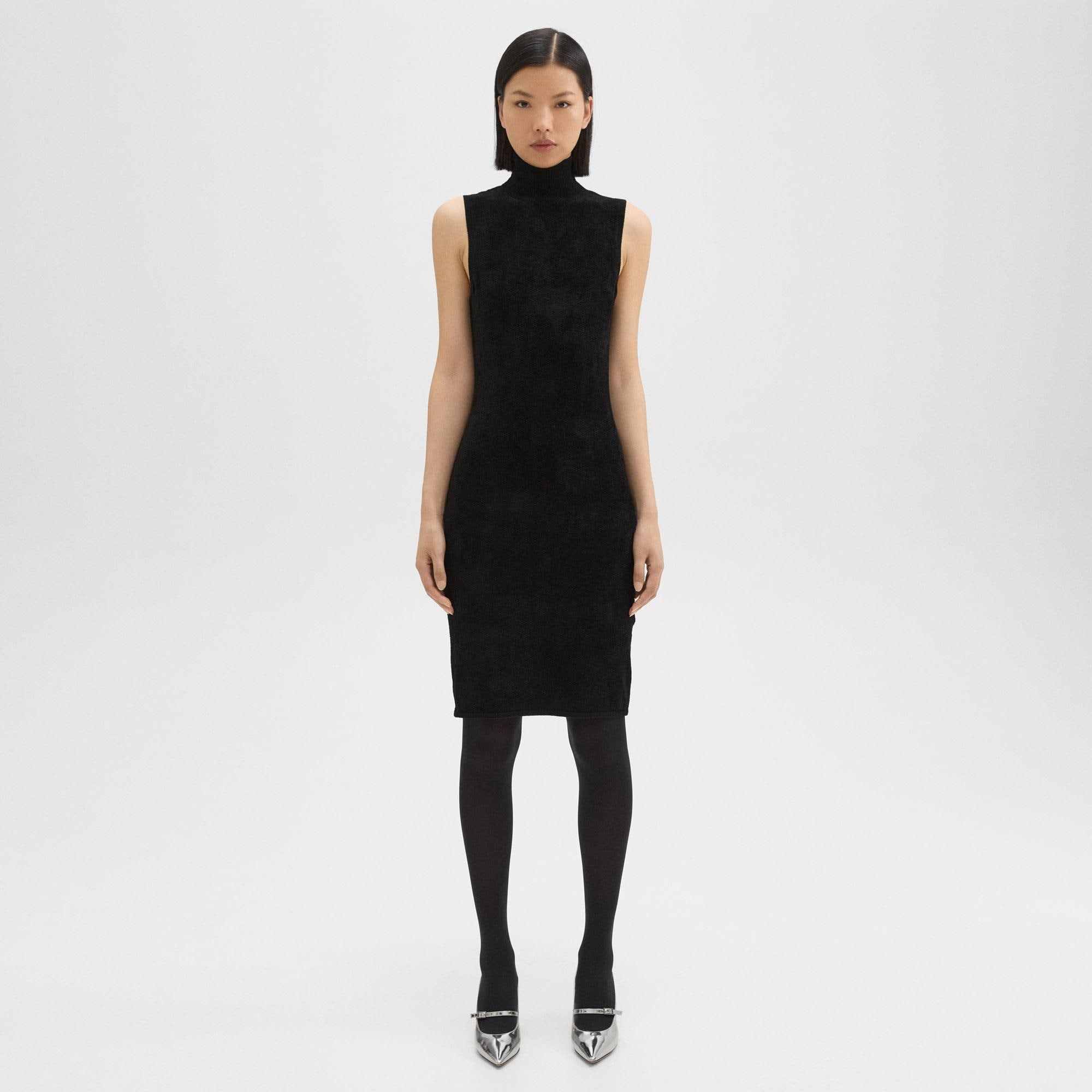 Theory Turtleneck Dress in Velvet