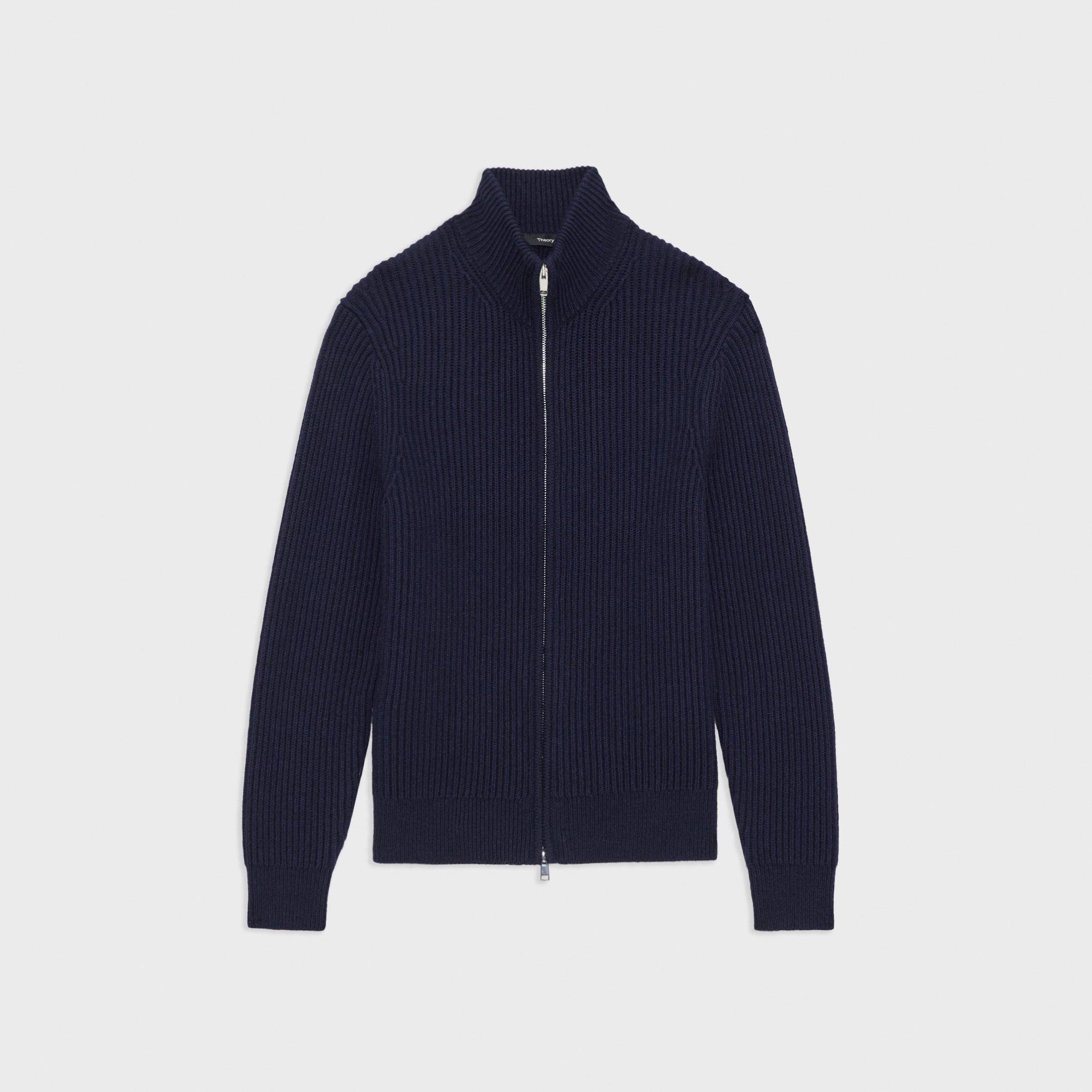 Tomas Full–Zip Cardigan in Dane Wool