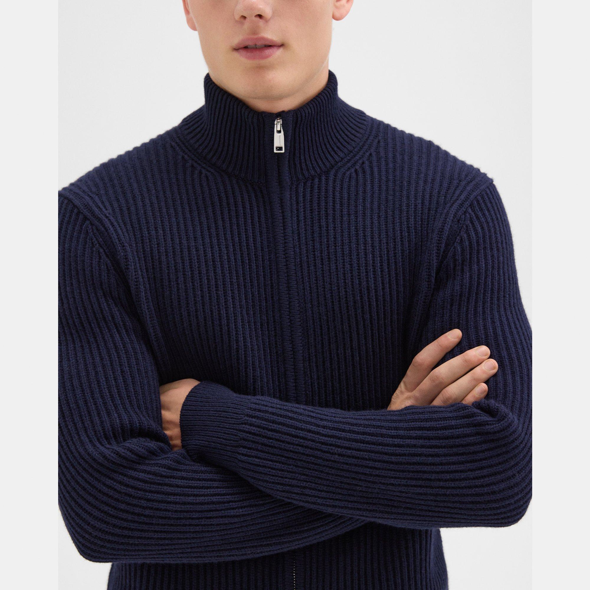 Dane Wool Tomas Full–Zip Cardigan | Theory