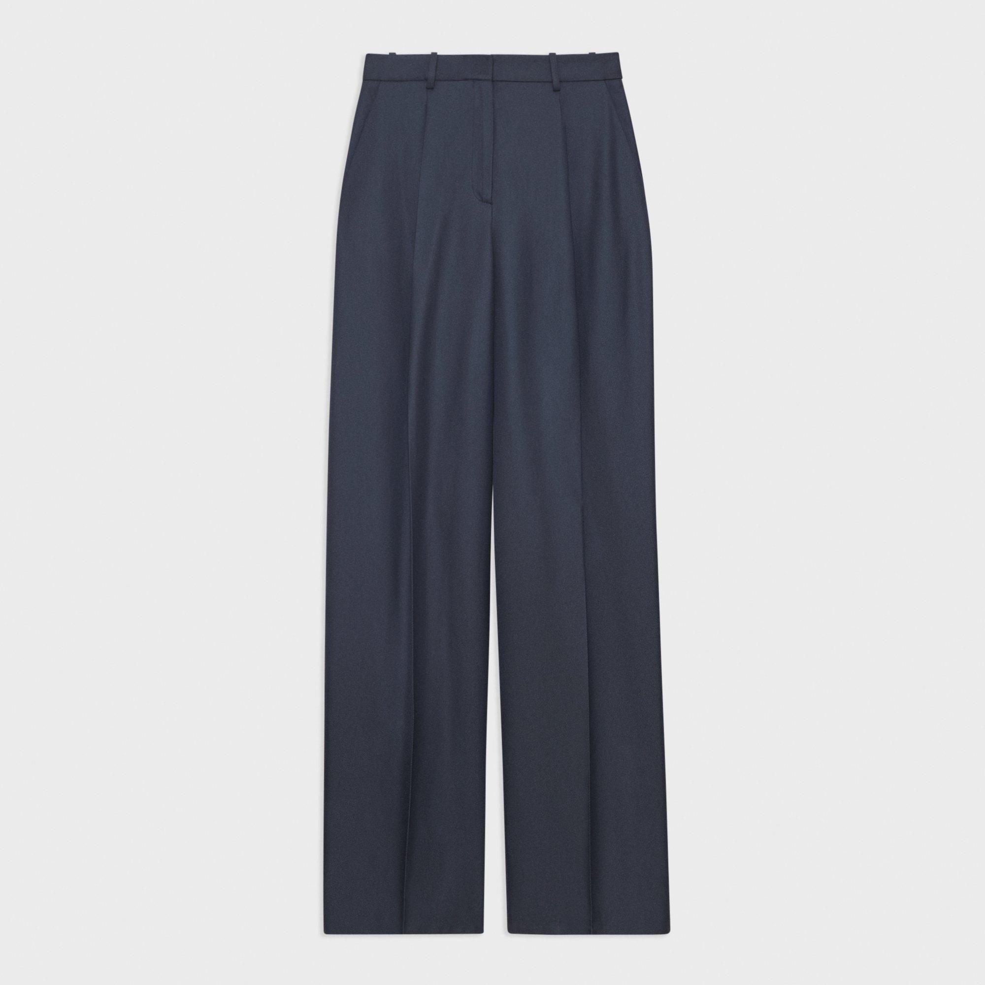 Single-Pleat Pant in Viscose Twill