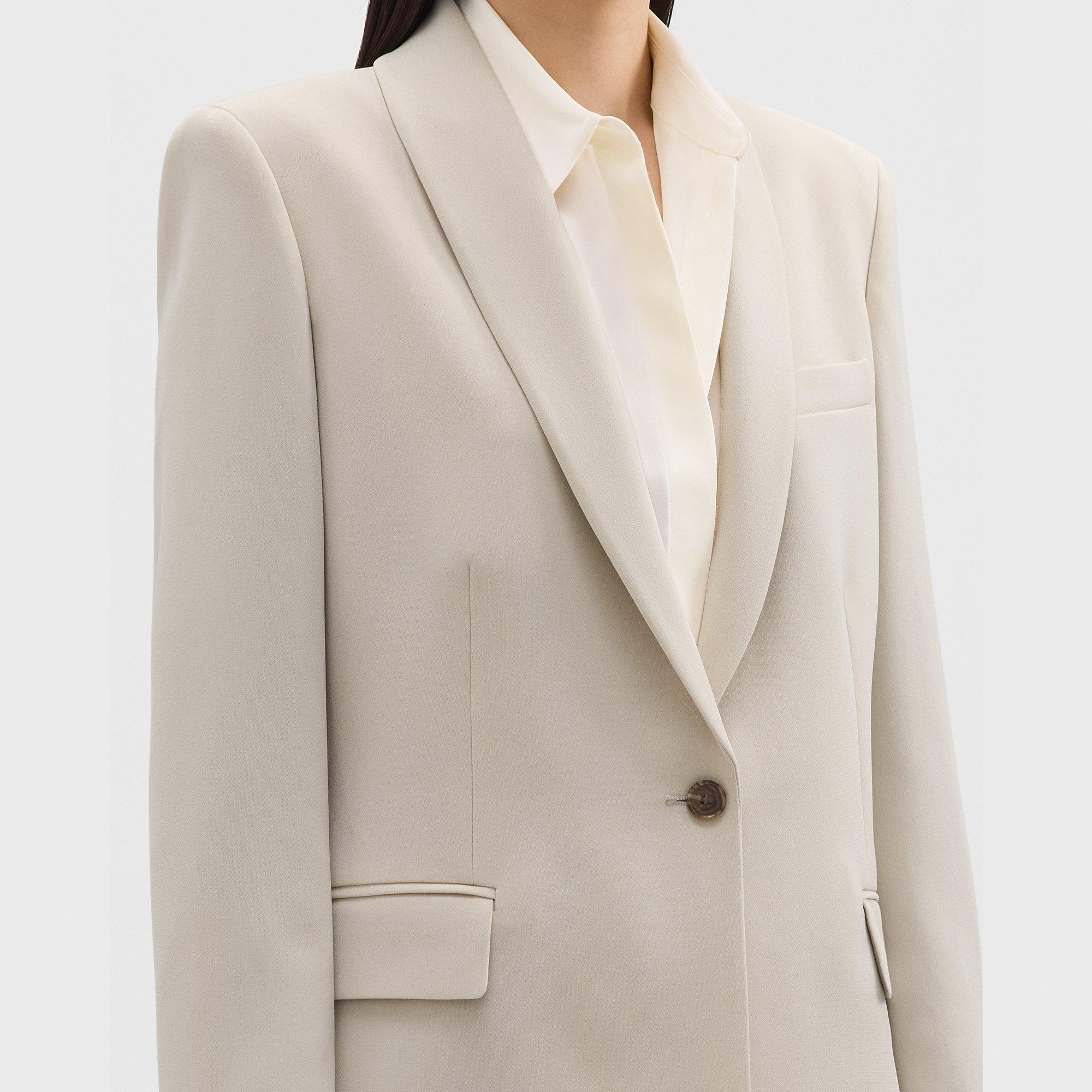 Crepe Blazer with Shawl Collar – Eclipse