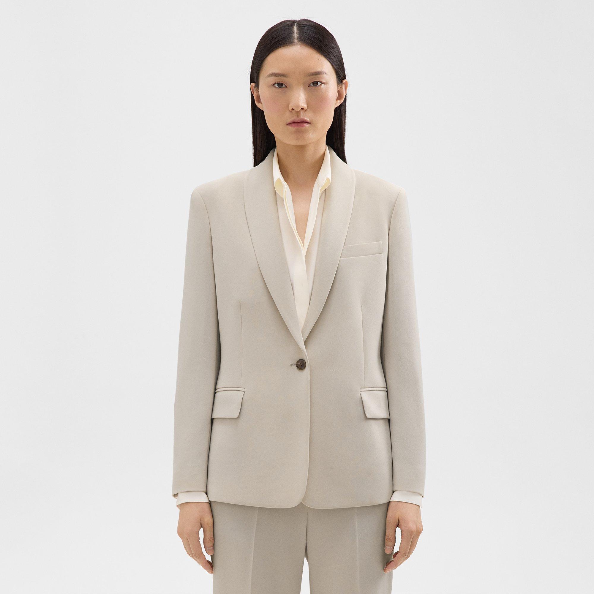 Crepe Blazer with Shawl Collar – Eclipse