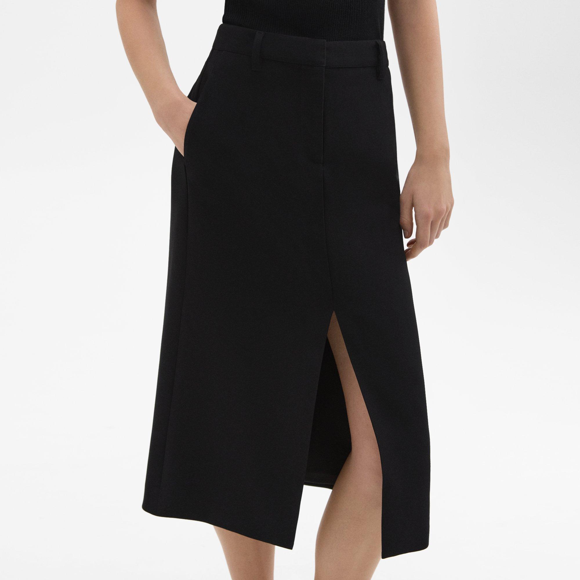 Midi Trouser Skirt in Admiral Crepe