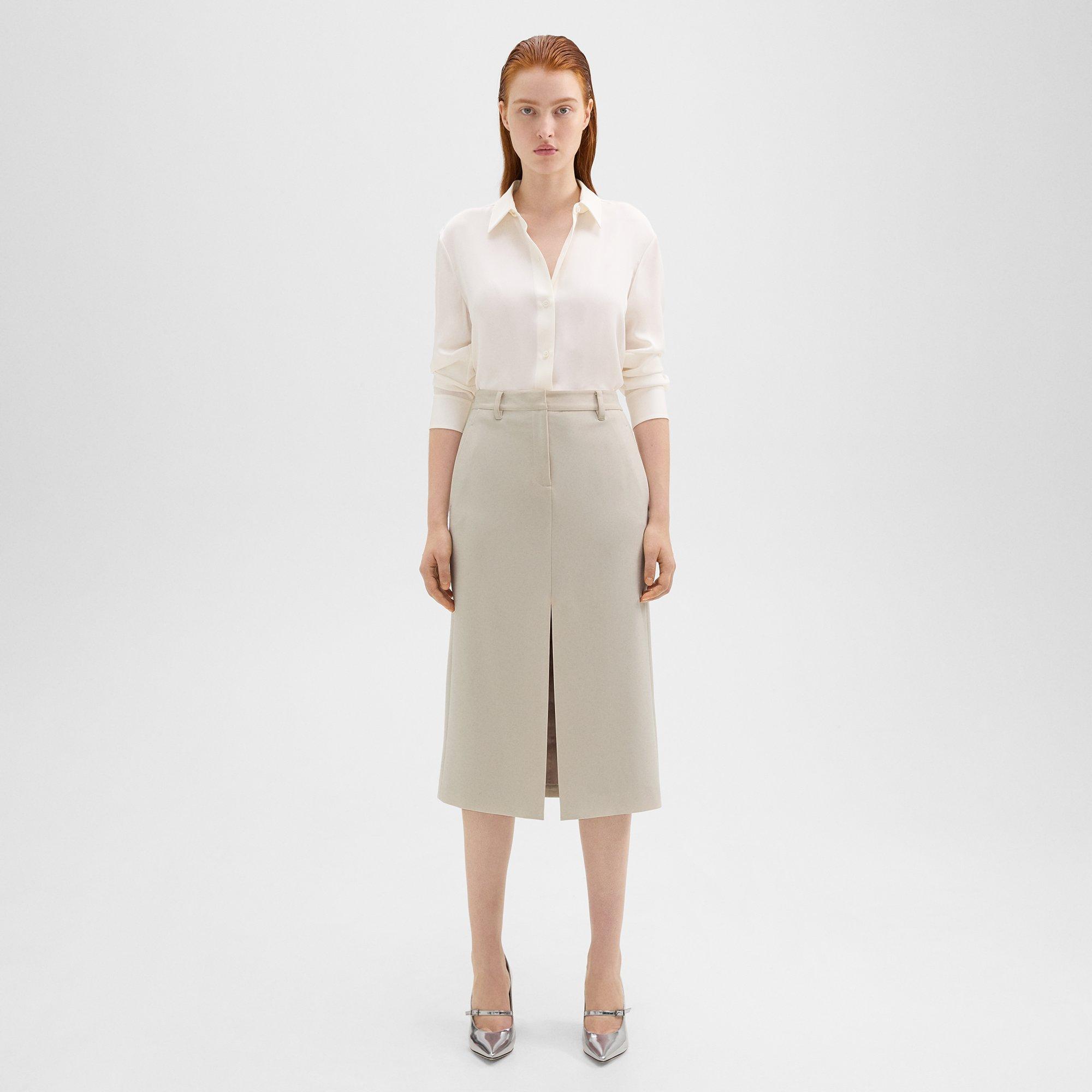 Midi Trouser Skirt in Admiral Crepe