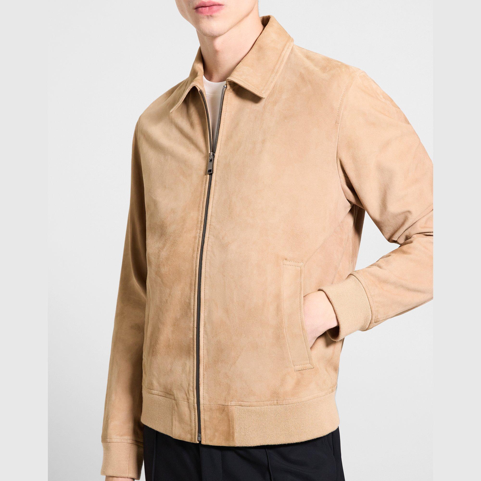 Wyatt Zip Jacket in Suede