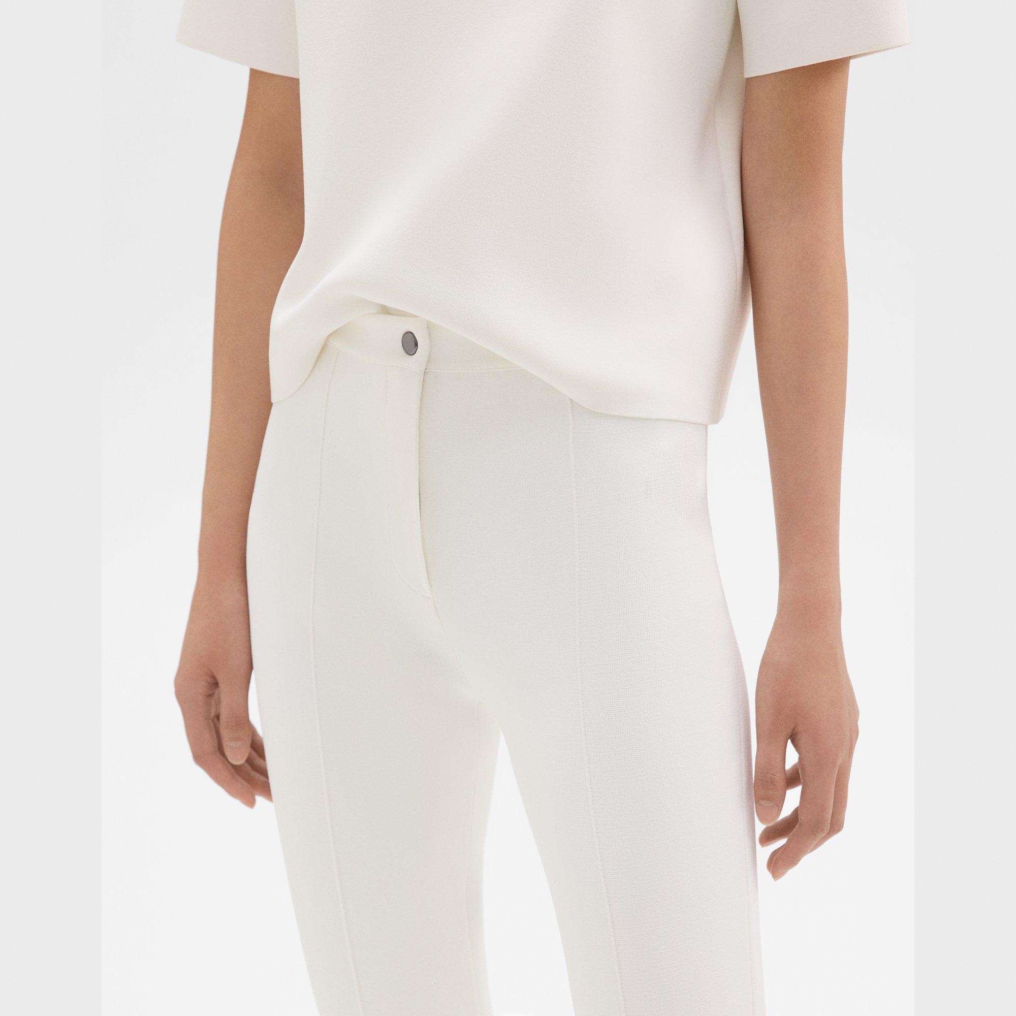 Crepe Knit Flared Full Length Pant | Theory