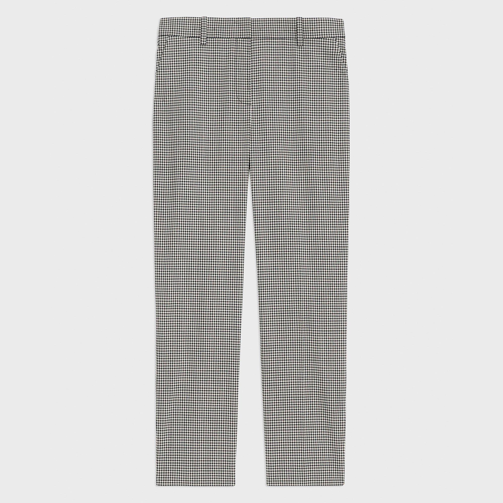 Plaid Stretch Wool Treeca Pant Theory
