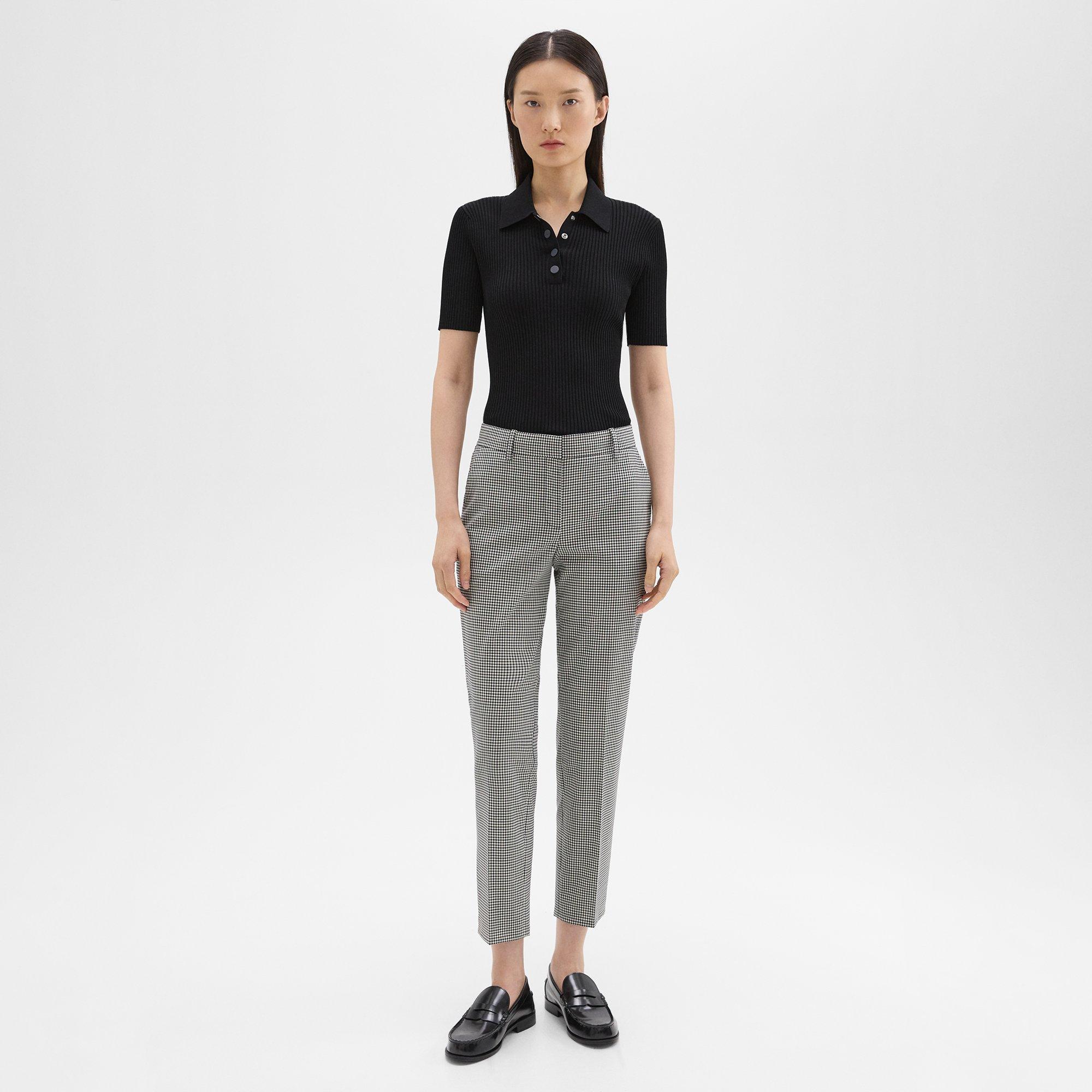 Treeca Pant in Plaid Stretch Wool