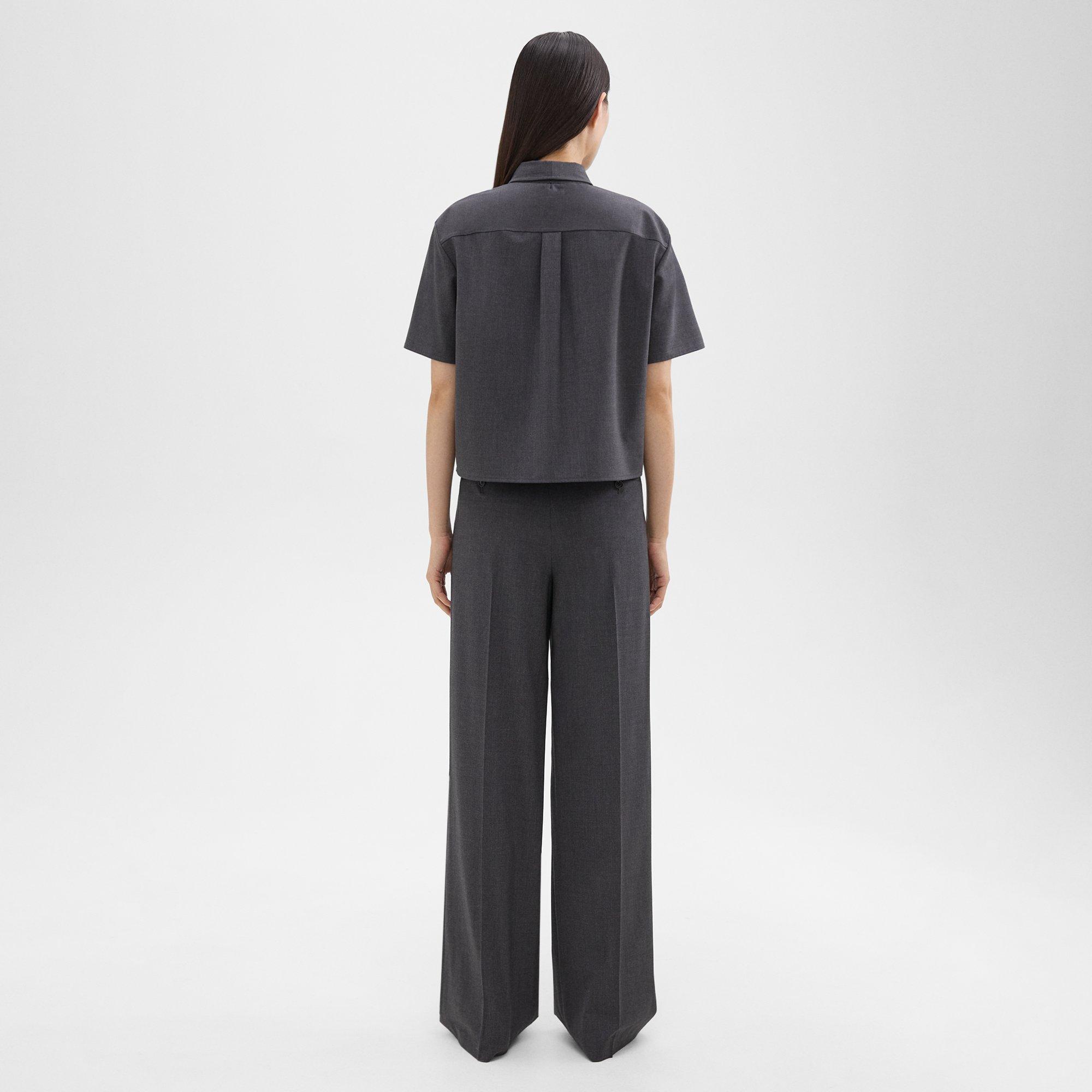 Double Pleat Pant in Good Wool