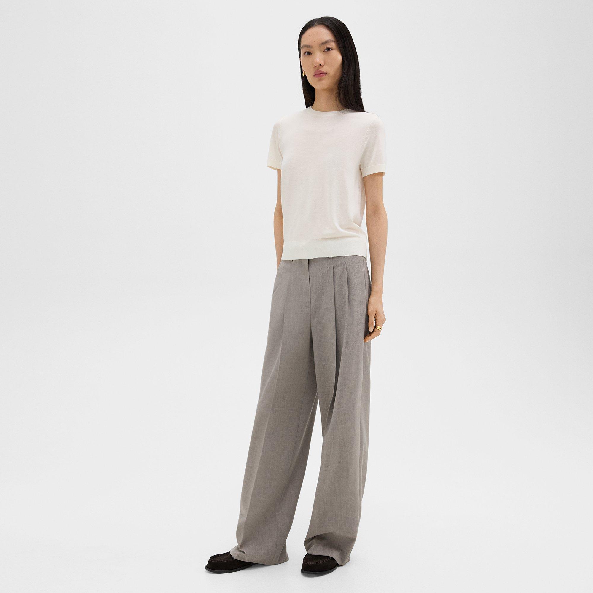 Double Pleat Pant in Good Wool