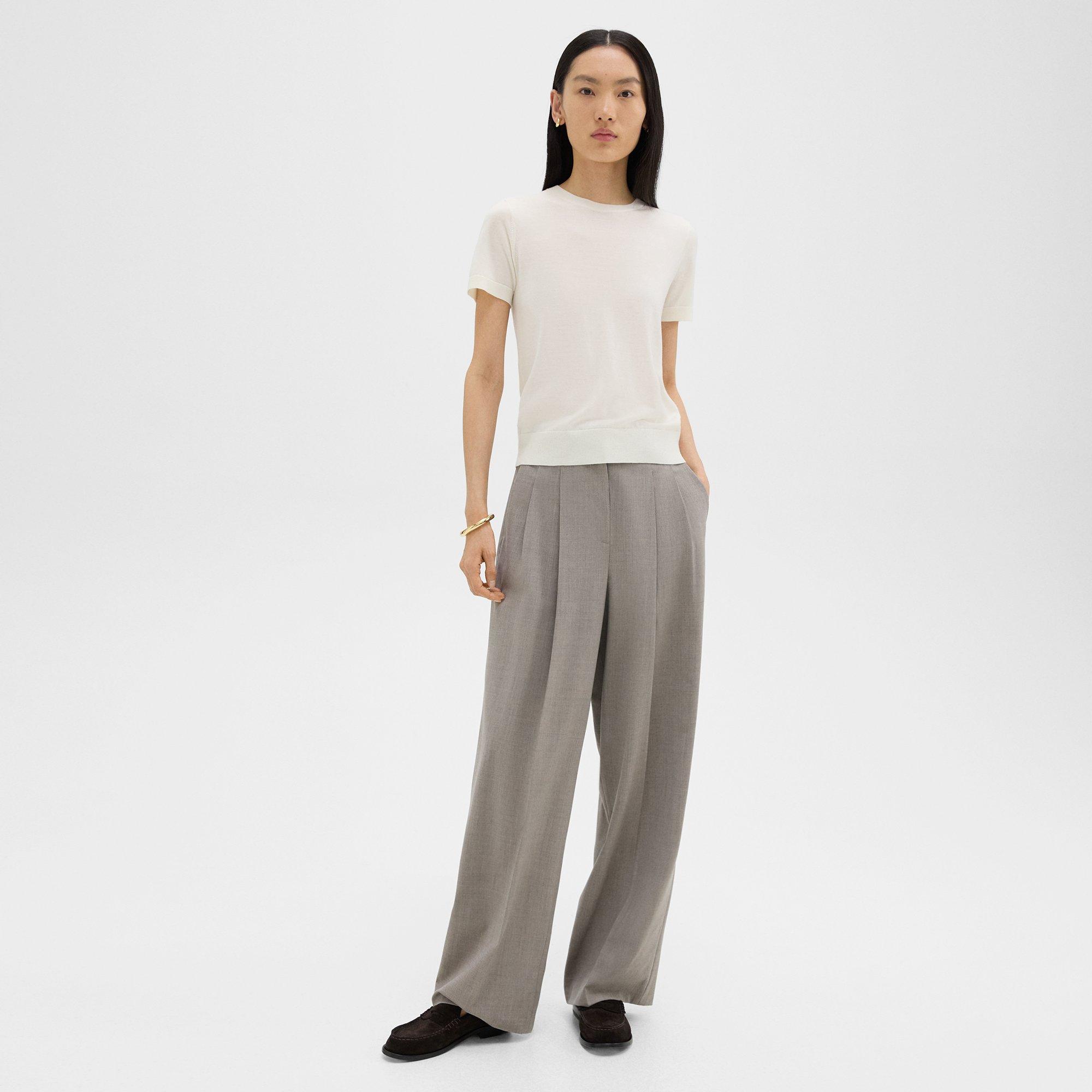 Double Pleat Pant in Good Wool