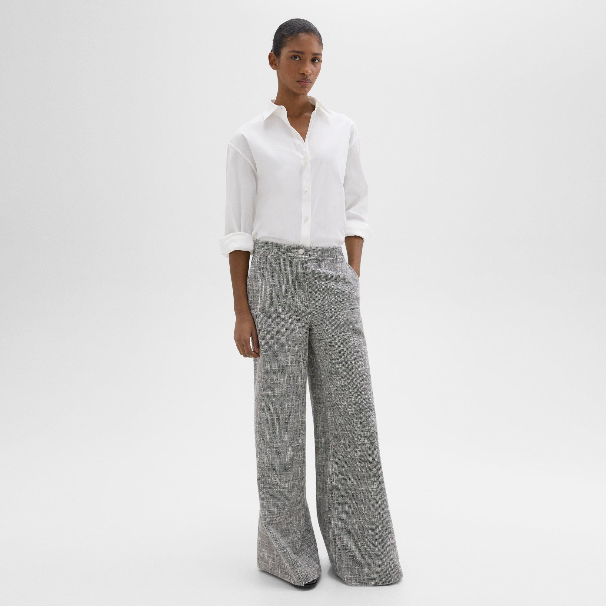 Wool trousers Theory Black size 8 US in Wool - 40743351