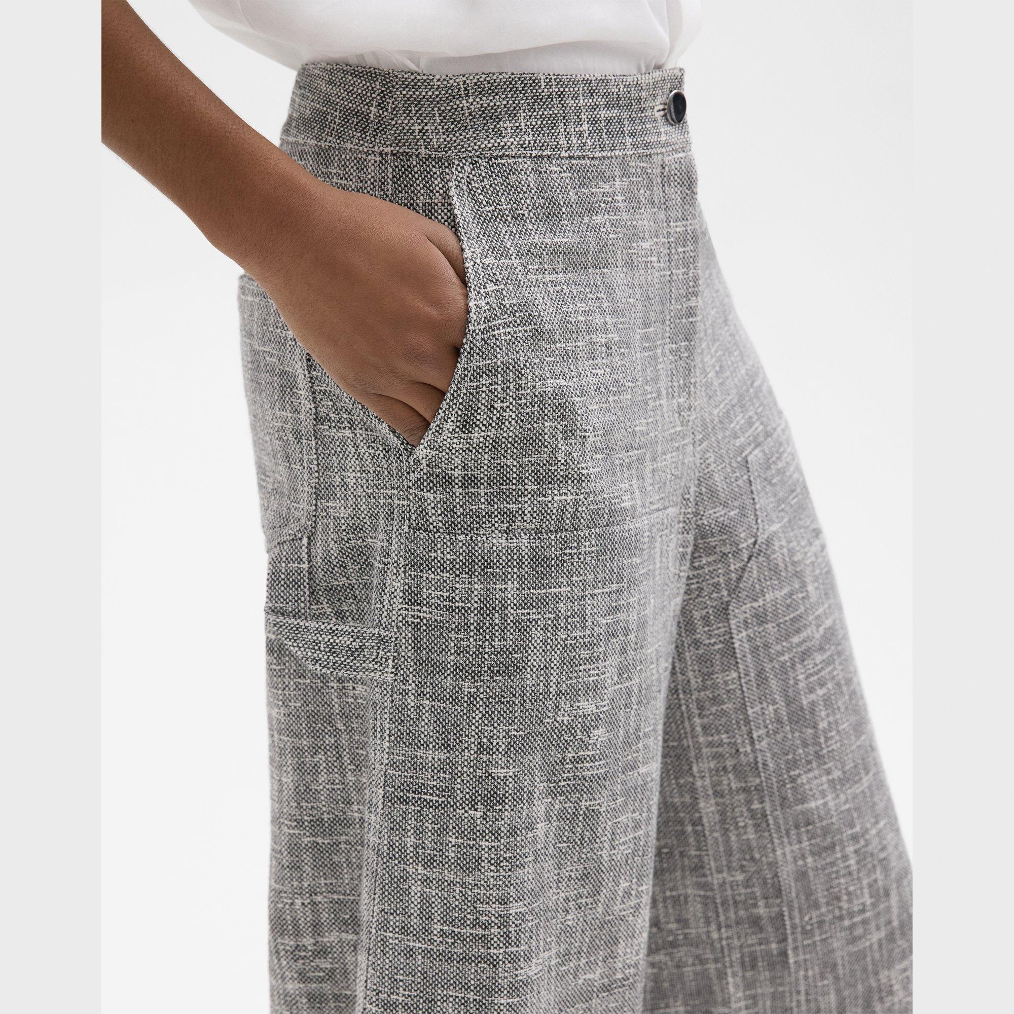 WIDE LEG PANTS - Anthracite grey