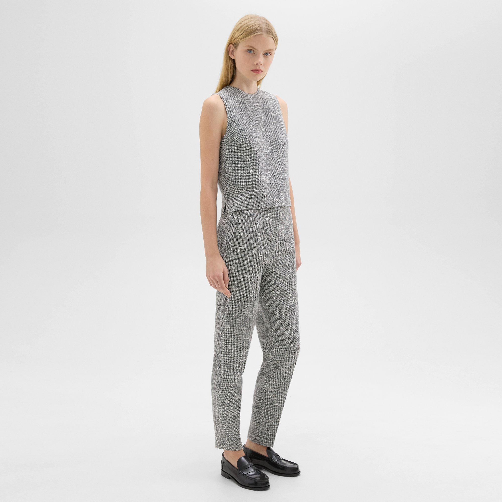 Tapered Slim Pant in Canvas Tweed