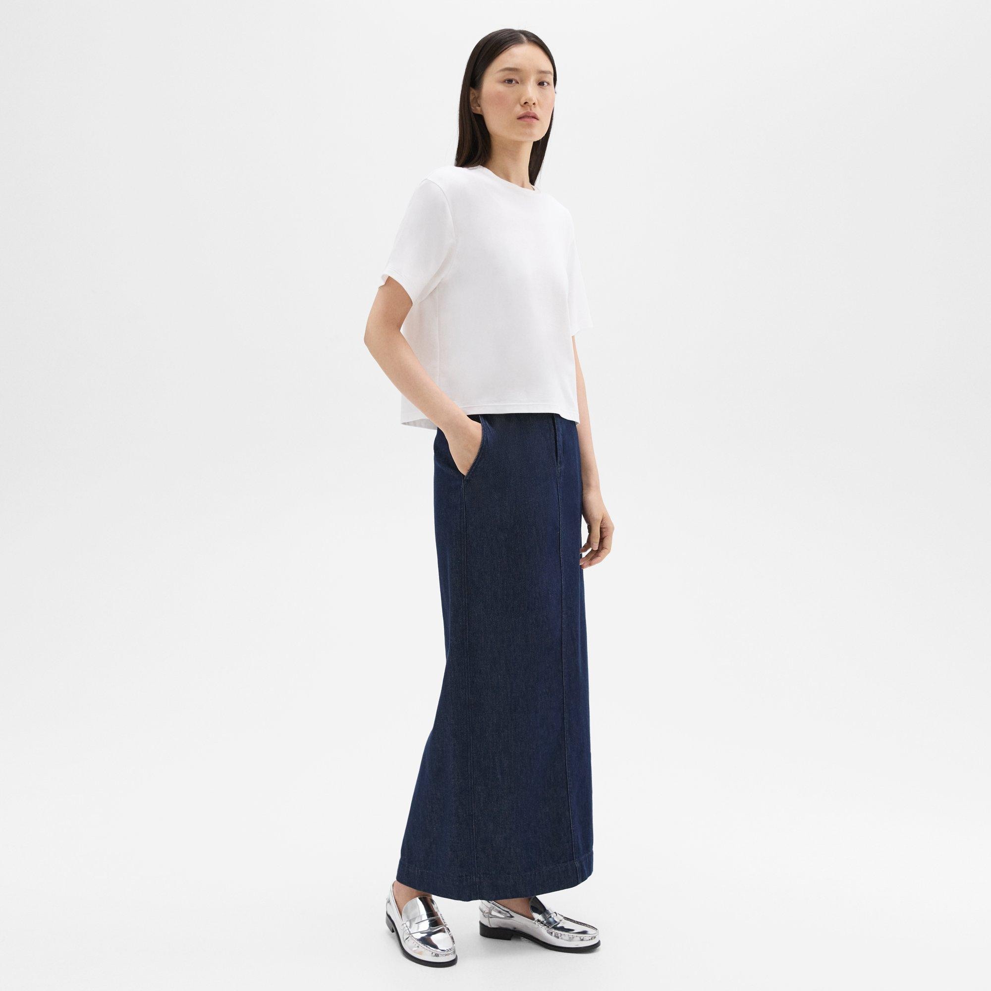 Jupe-Pantalon Maxi en Denim