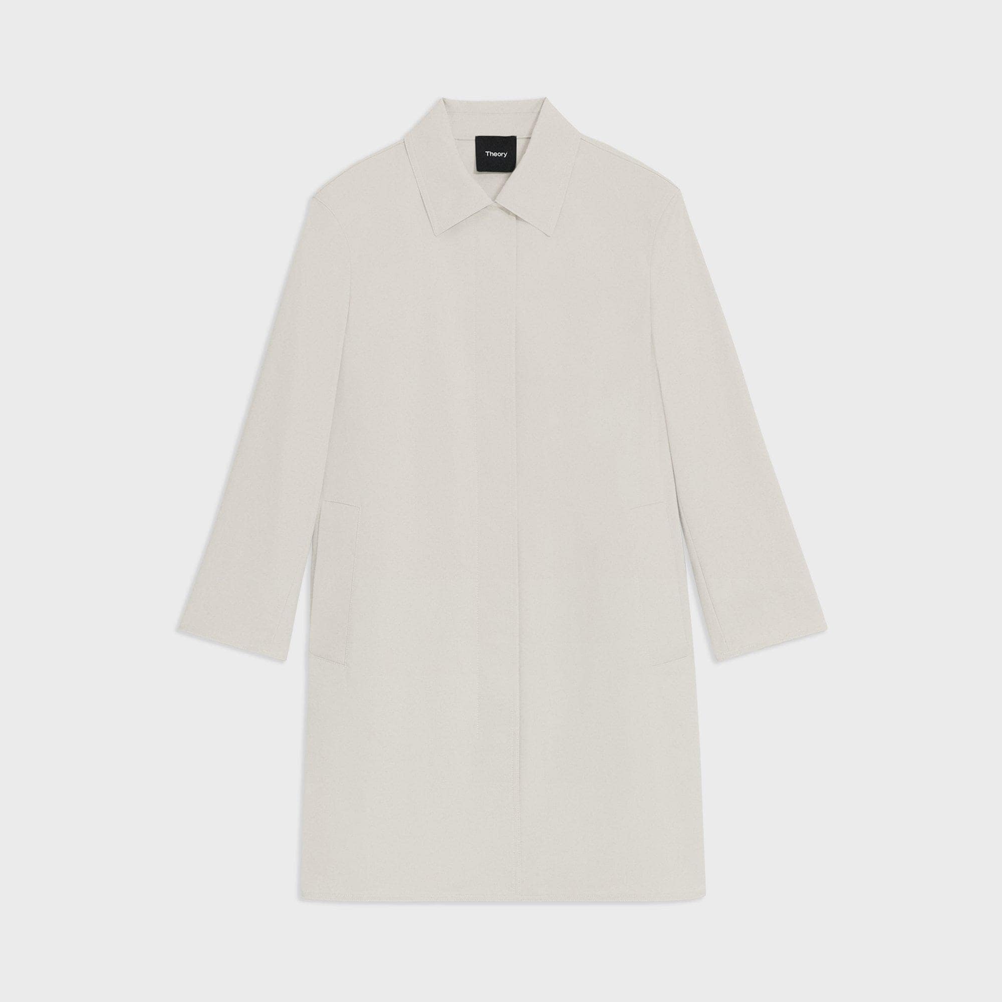 [띠어리] Car Coat in Cotton-Blend