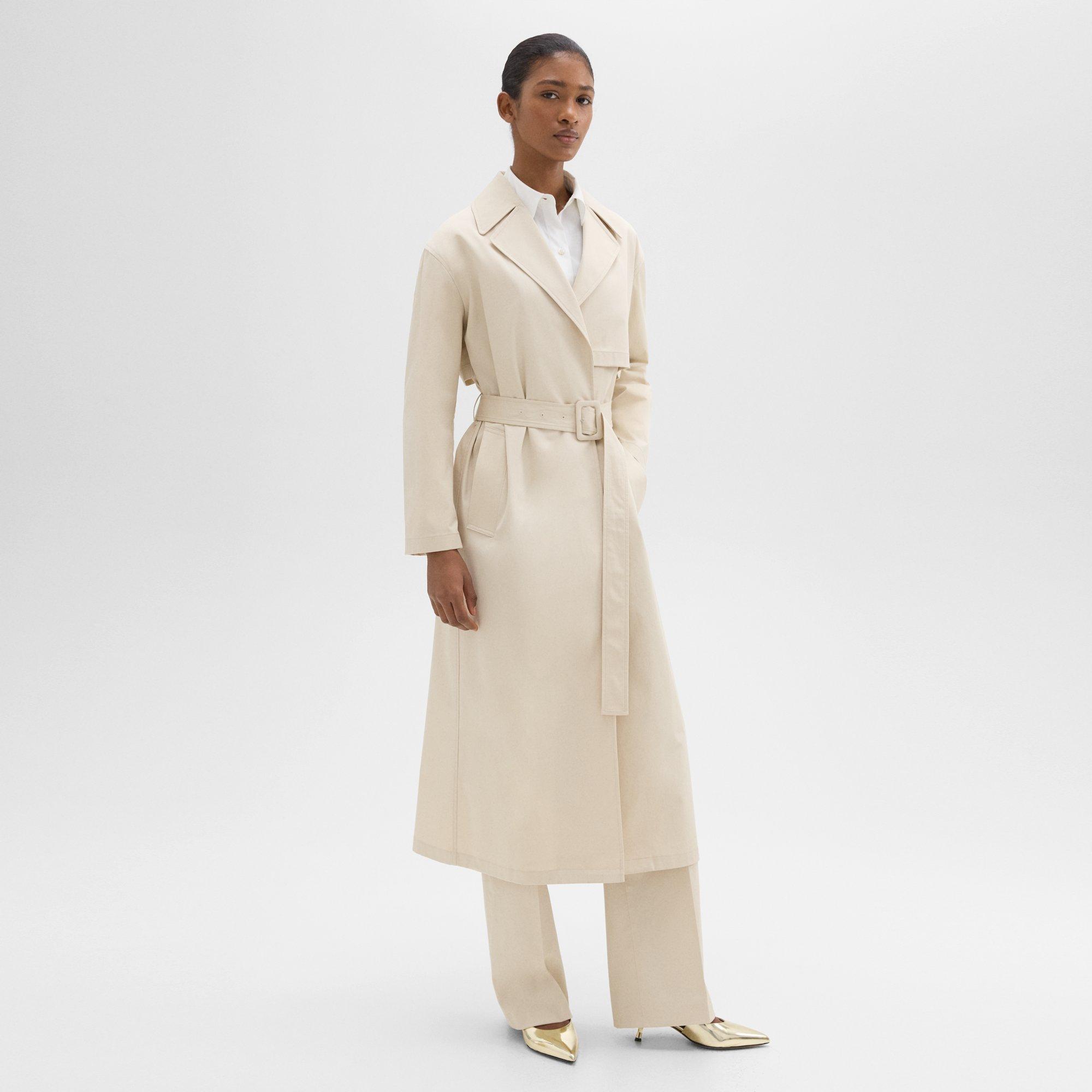 Wrap Trench Coat in Organic Cotton