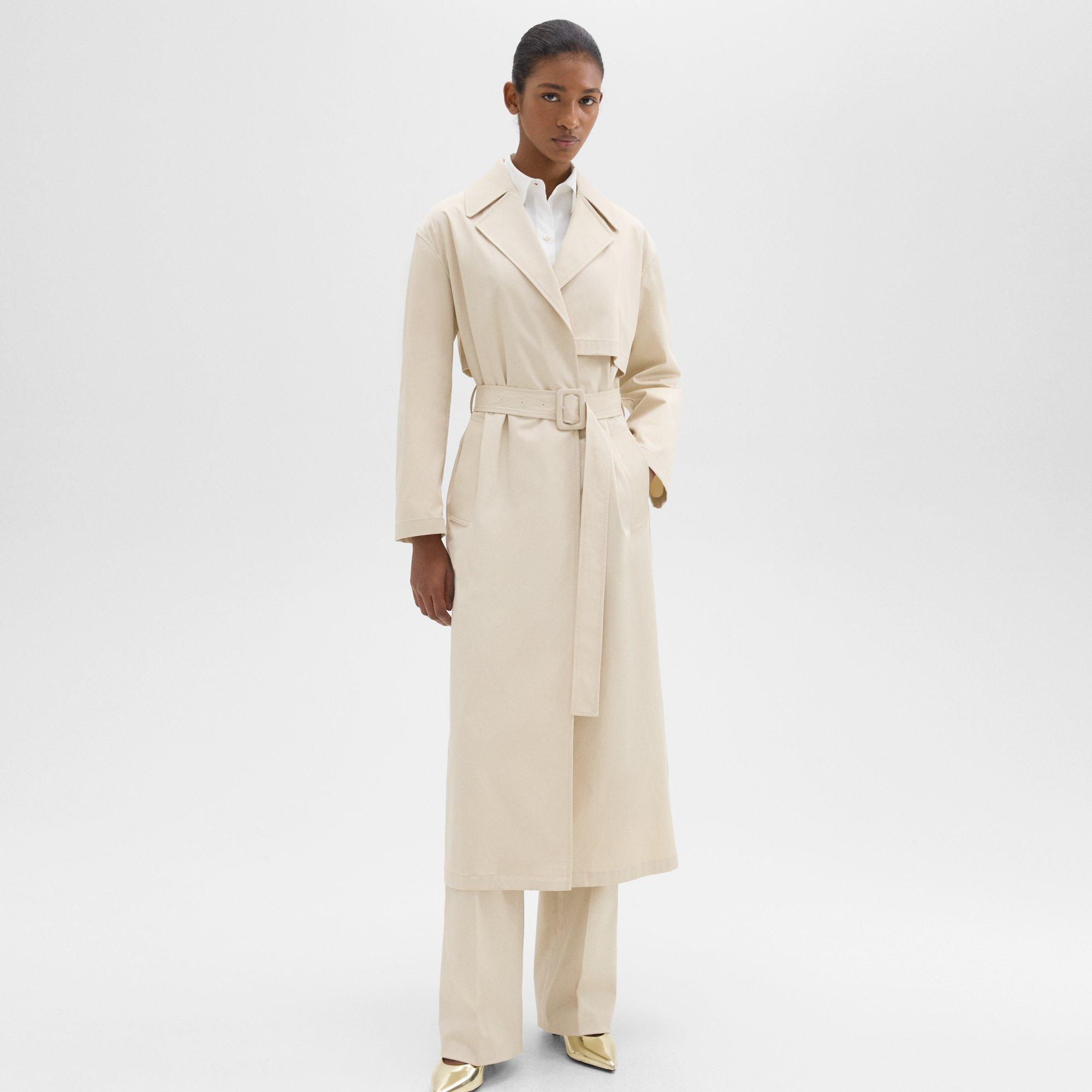 Wrap Trench Coat in Organic Cotton