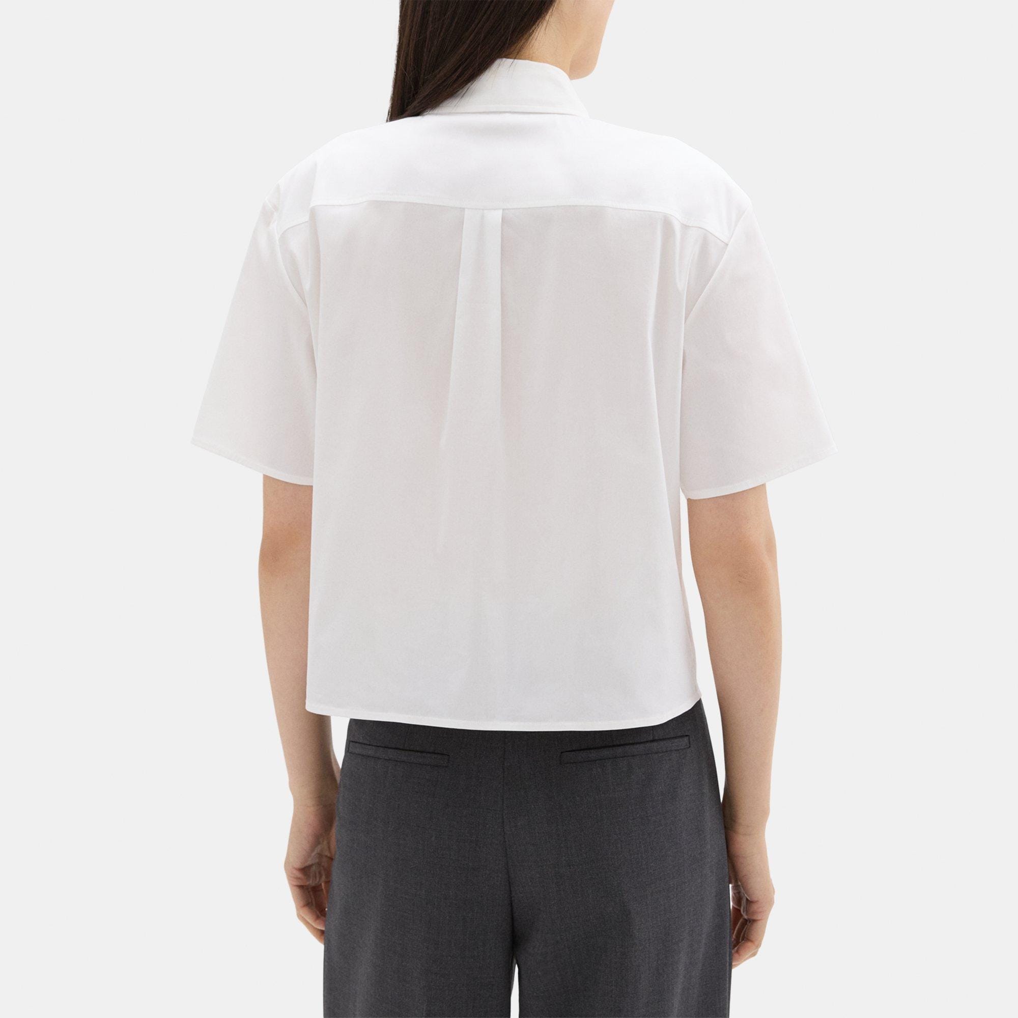 Cropped Short-Sleeve Shirt in Good Cotton