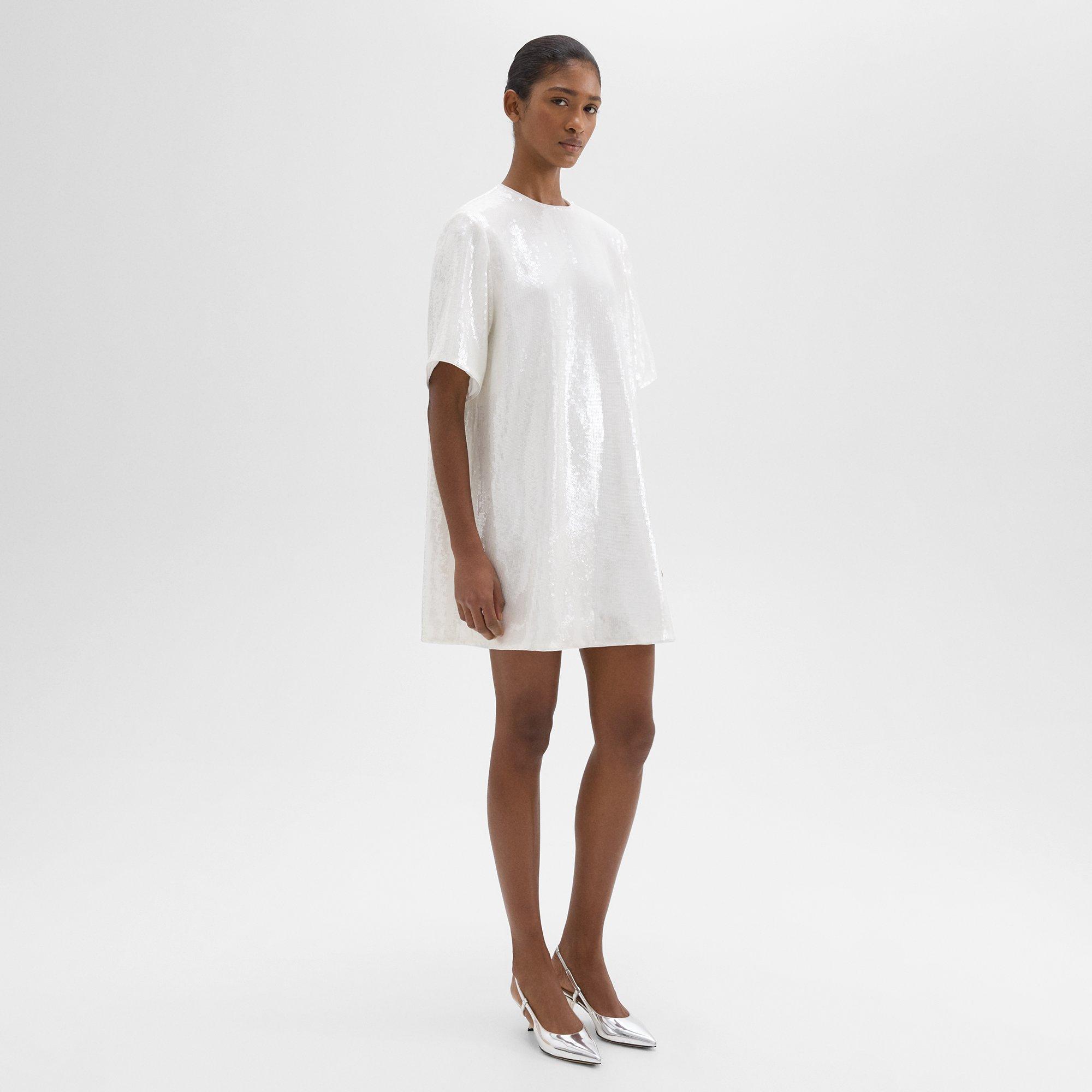 T-Shirt Dress in Recycled Sequins