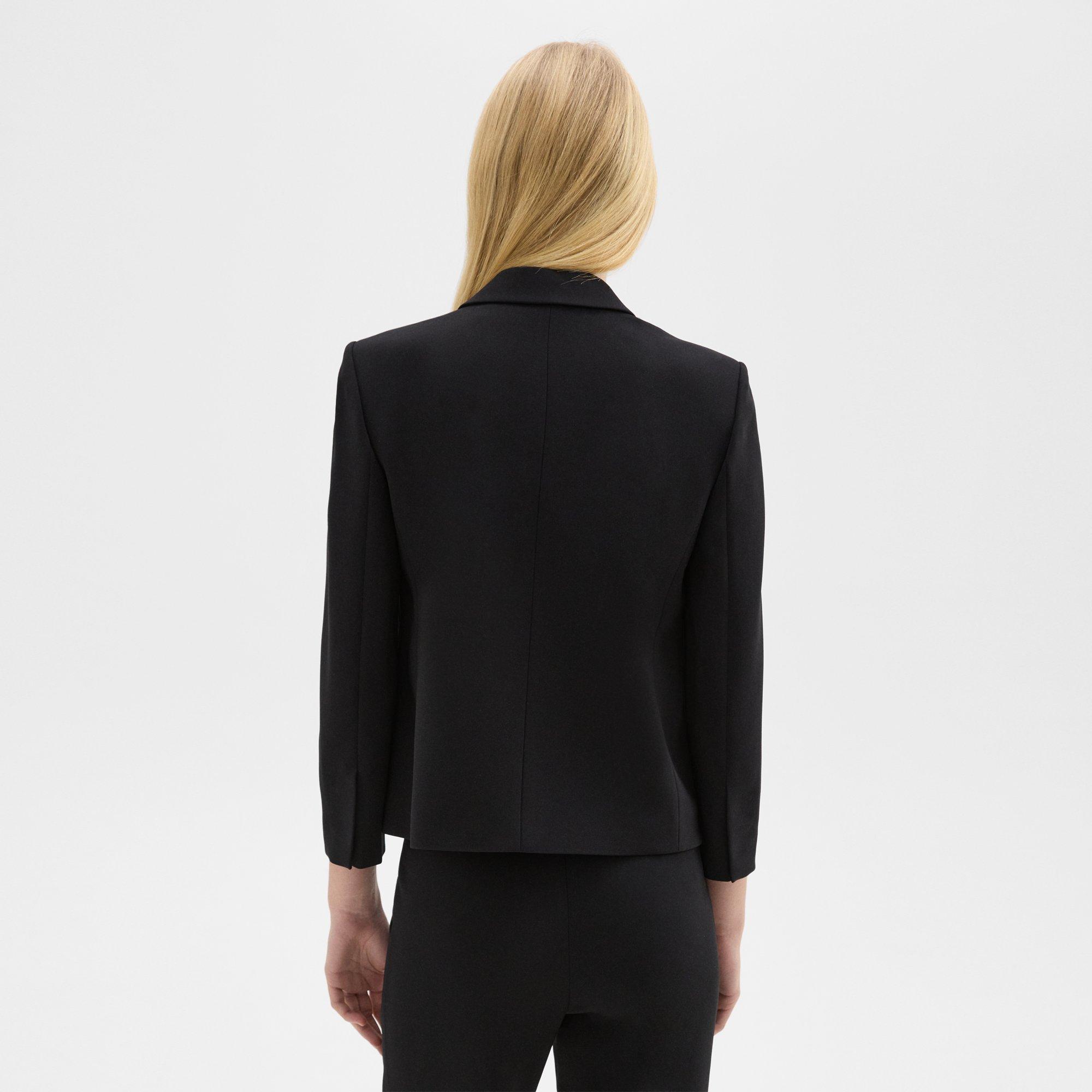 Boxy Patch Pocket Blazer in Admiral Crepe