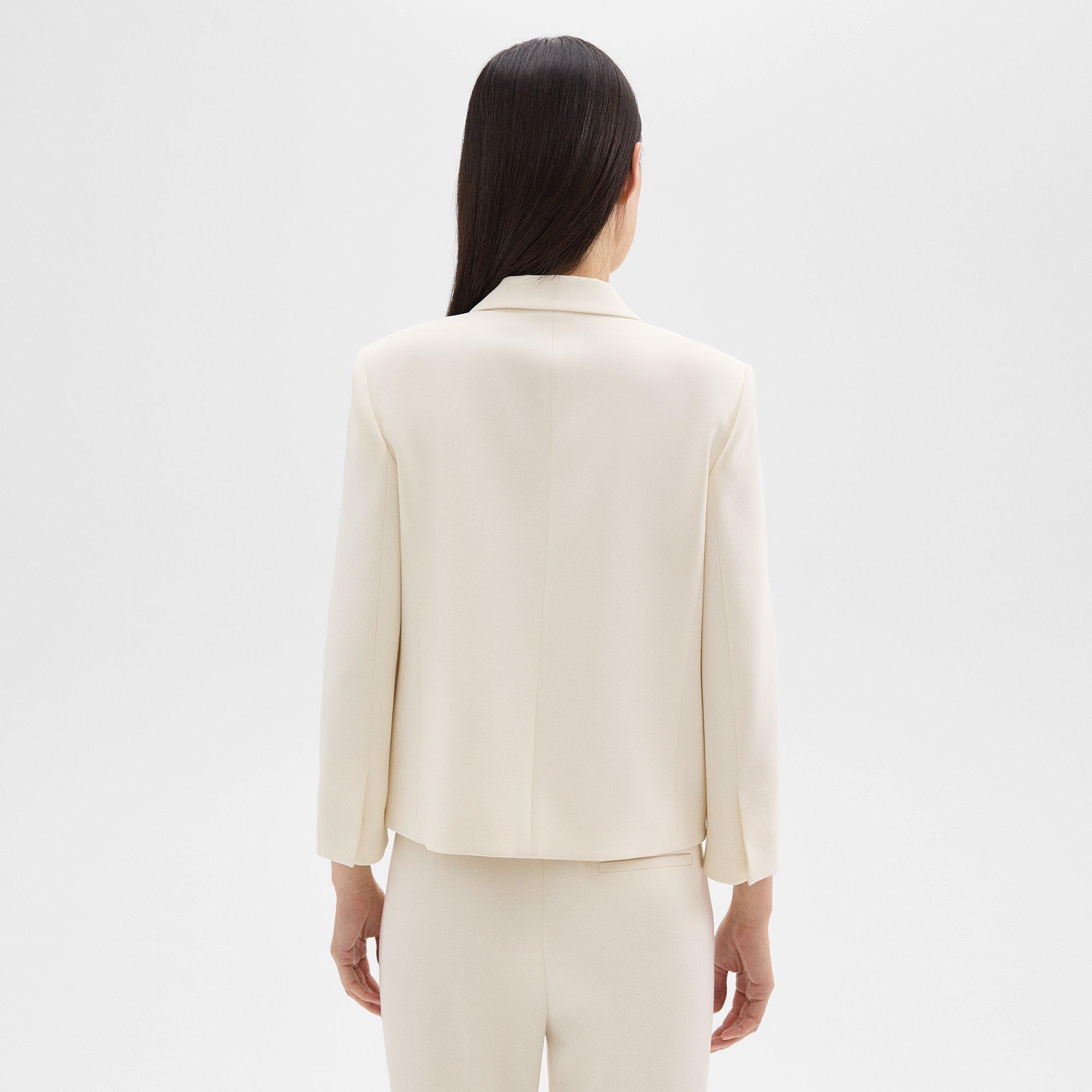 Boxy Patch Pocket Blazer in Admiral Crepe