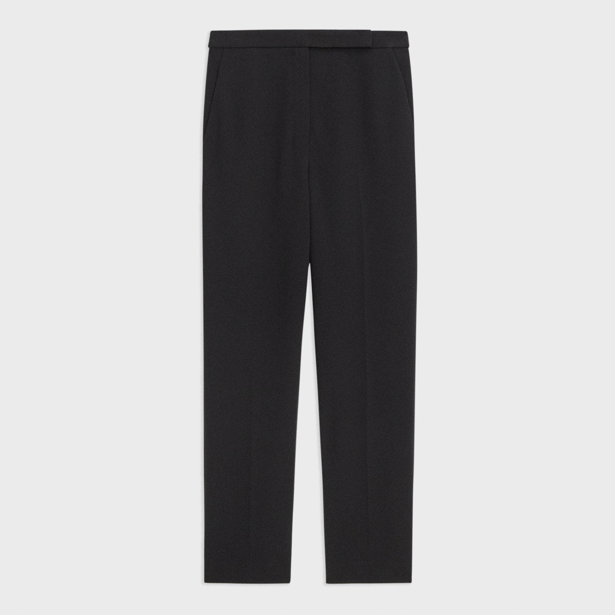 High-Waist Slim Crop Pant in Admiral Crepe