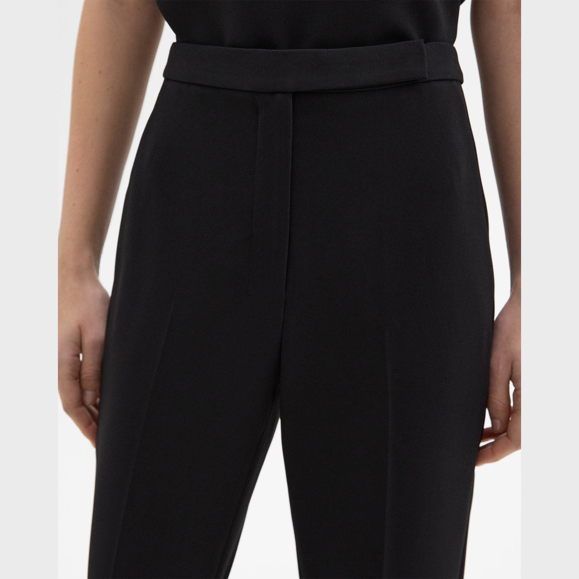 High-Waist Slim Crop Pant in Admiral Crepe