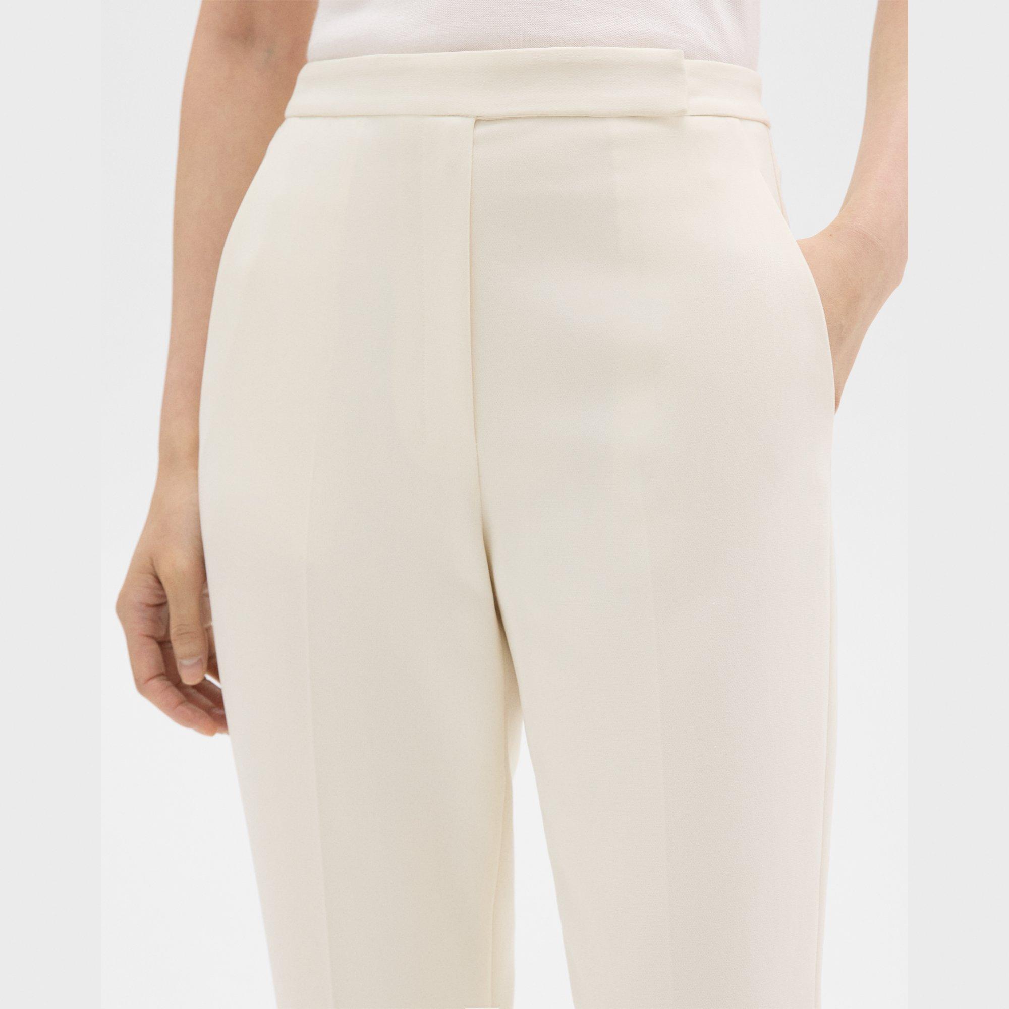High-Waist Slim Crop Pant in Admiral Crepe