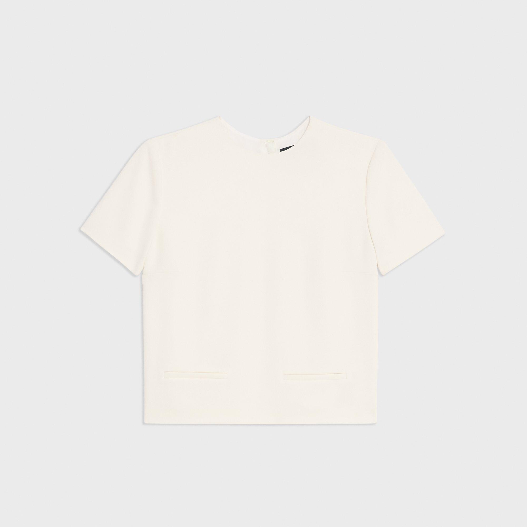 Short-Sleeve Top in Admiral Crepe
