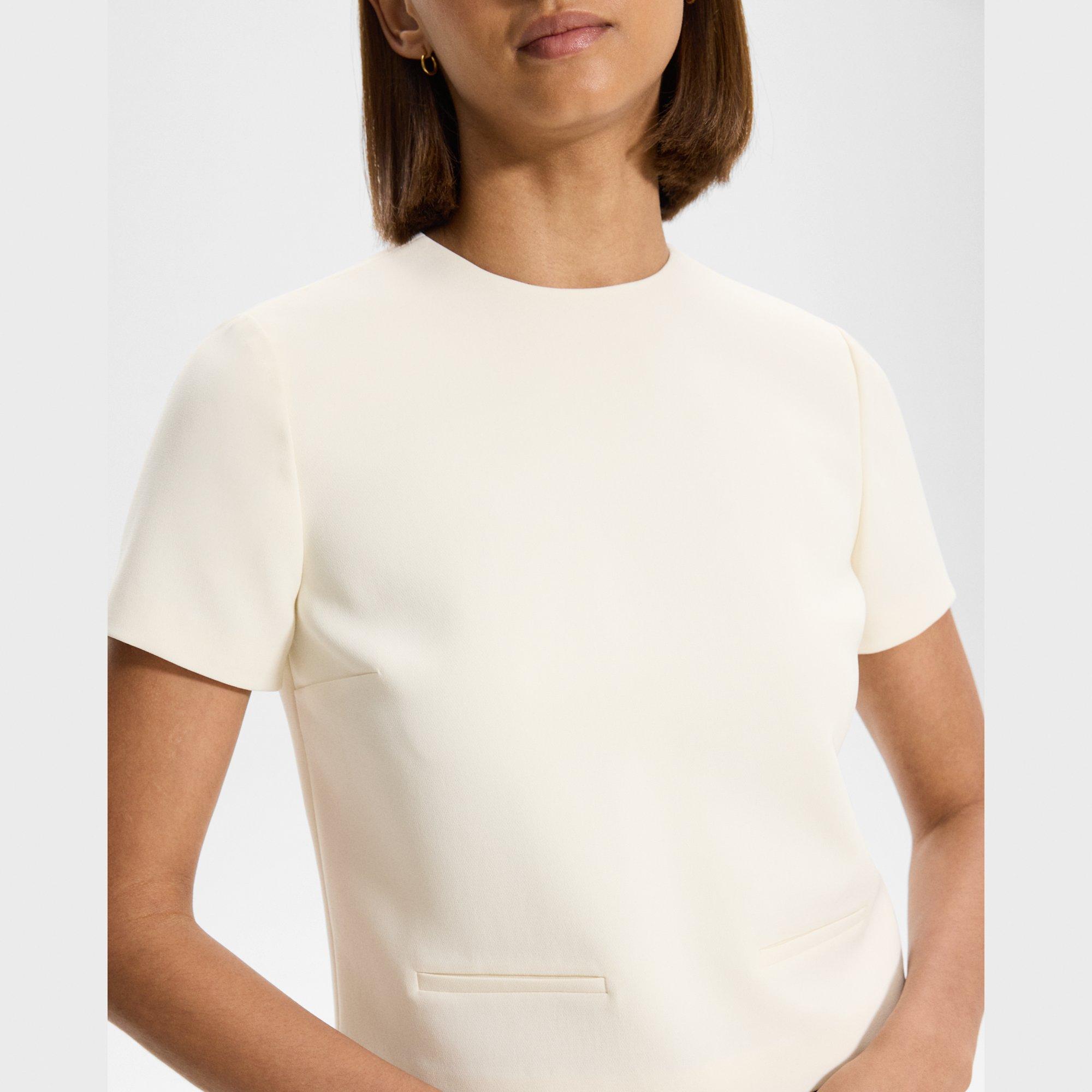 Short-Sleeve Top in Admiral Crepe