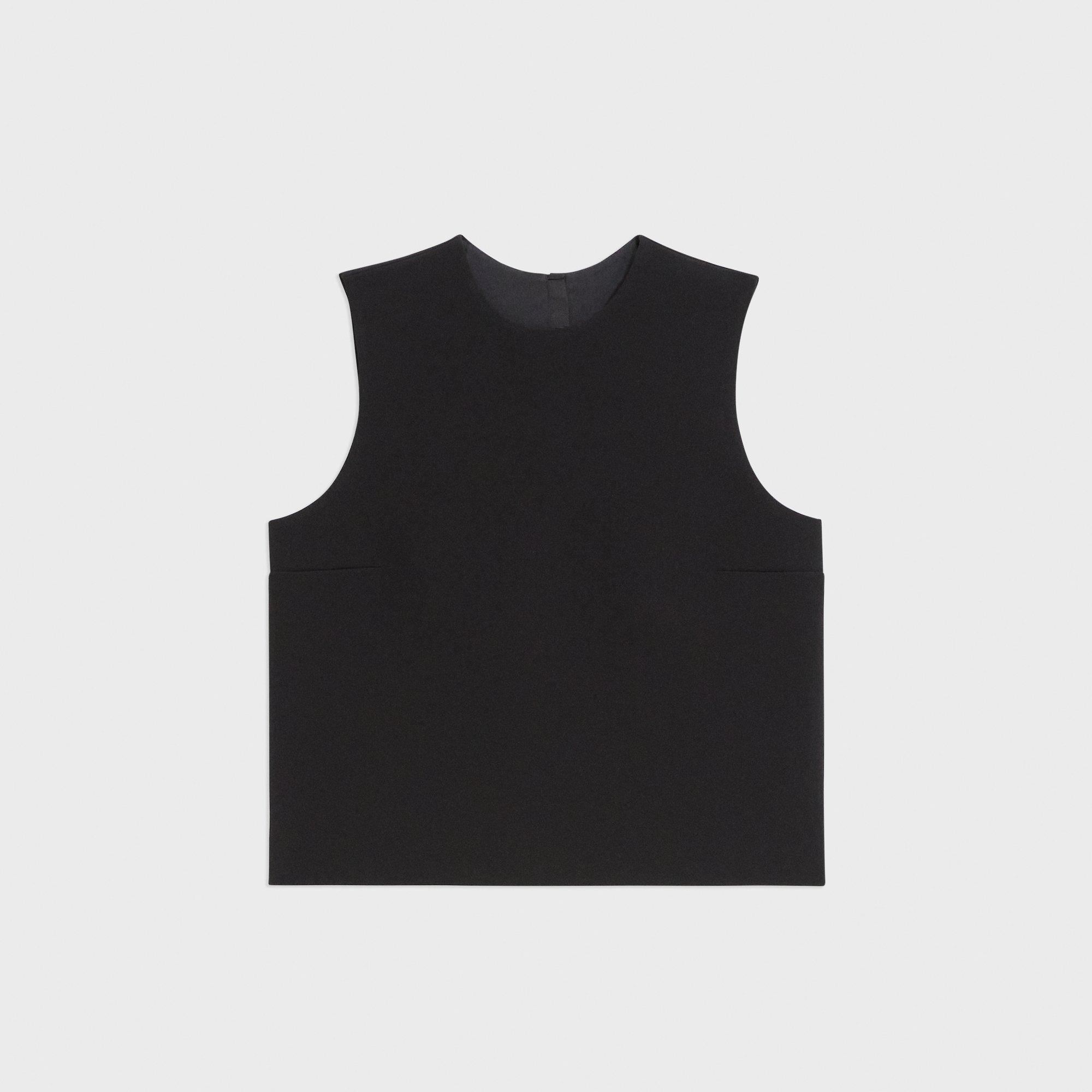 Sleeveless Crewneck Top in Admiral Crepe